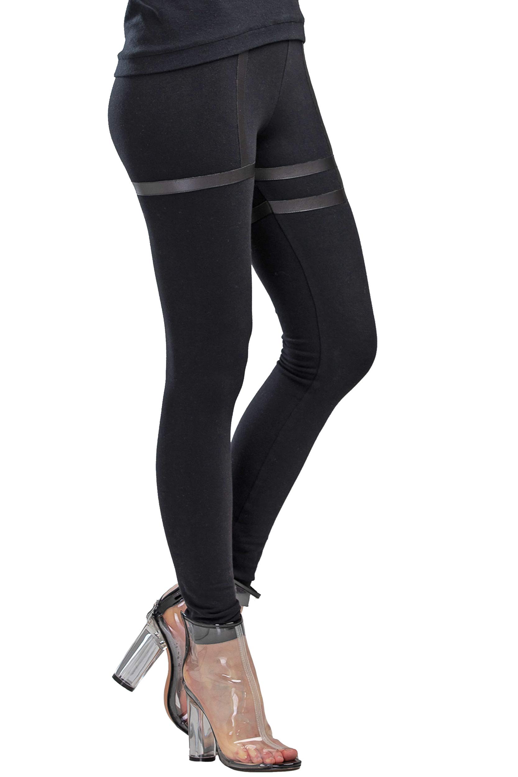 Black Women's Leggings - High Waist Yoga Pants for Workout, Running & Lounge - Plus Size Activewear for Women