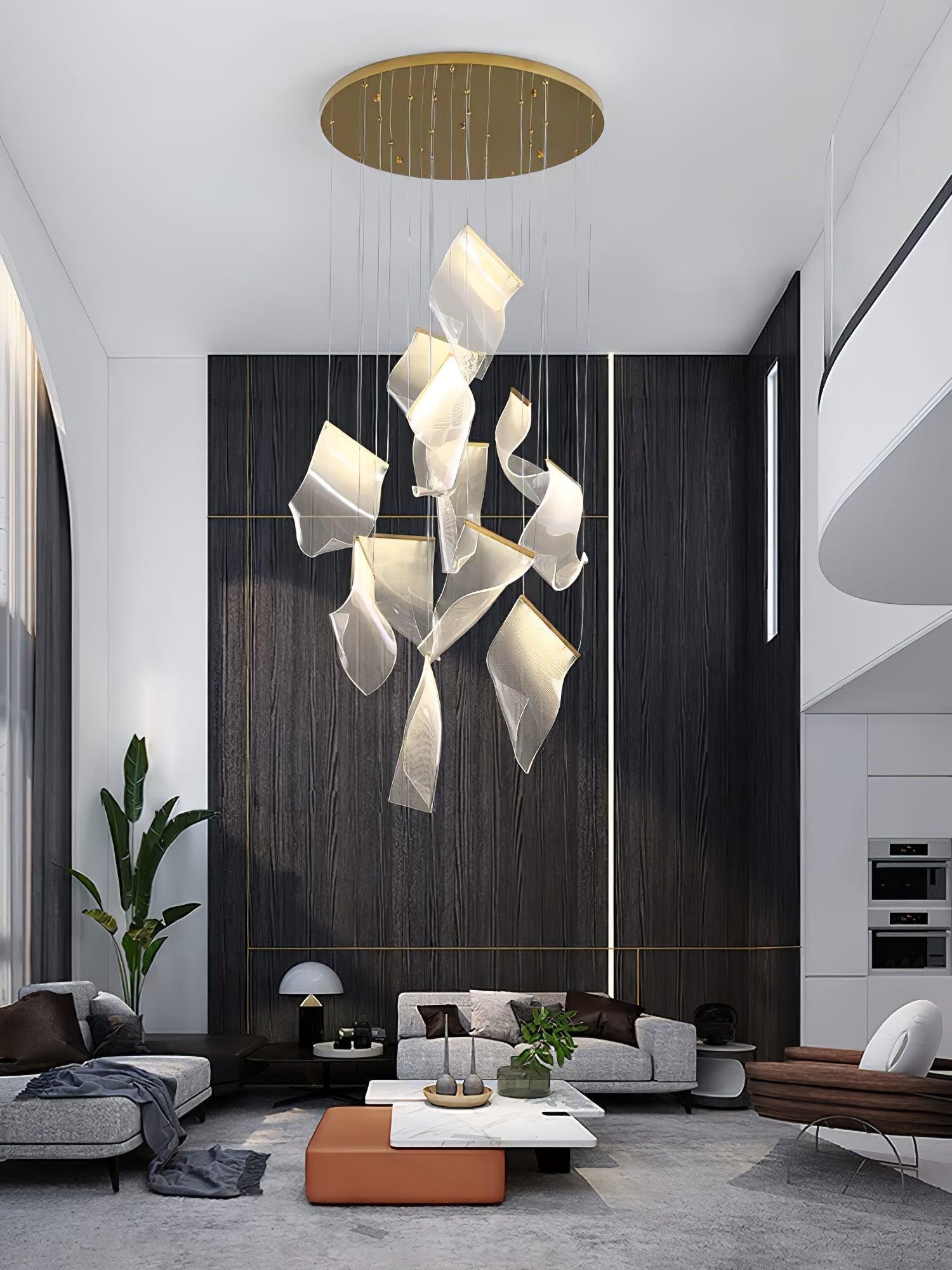 Modern Acrylic LED Chandelier - Energy Efficient Crystal Ceiling Light Fixture for Dining Room, Bedroom, Living Room Decor