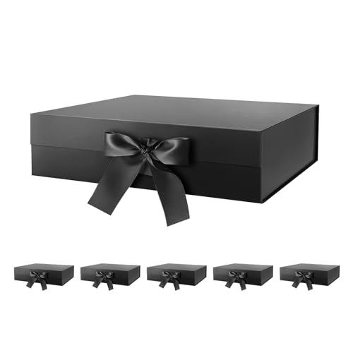 Black-Ribbon-13.5x9x4.1 Inches-Pack of 6