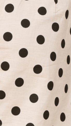 Laolani Button Up Vest Top for Women - Stylish Oat Black Polka Print - Perfect for Layering, Office Wear & Casual Outfits
