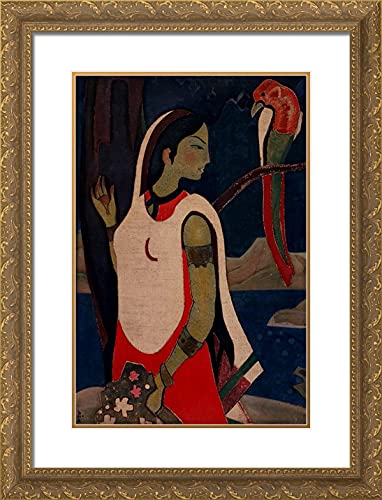 Gold Ornate Wood Frame with Double Matting