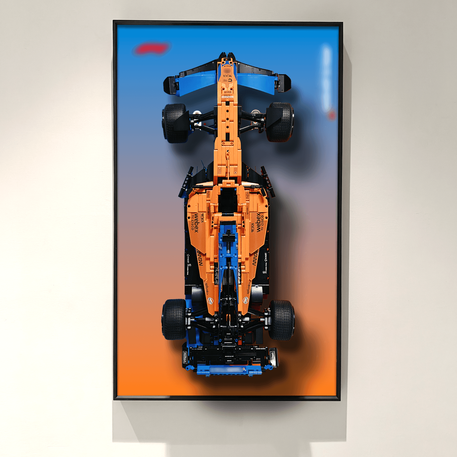 LEGO Technic McLaren Formula 1 Race Car Display Frame - Wall Mounted Showcase for 42141 Model - Perfect for Home Office, Game Room & Collector's Display