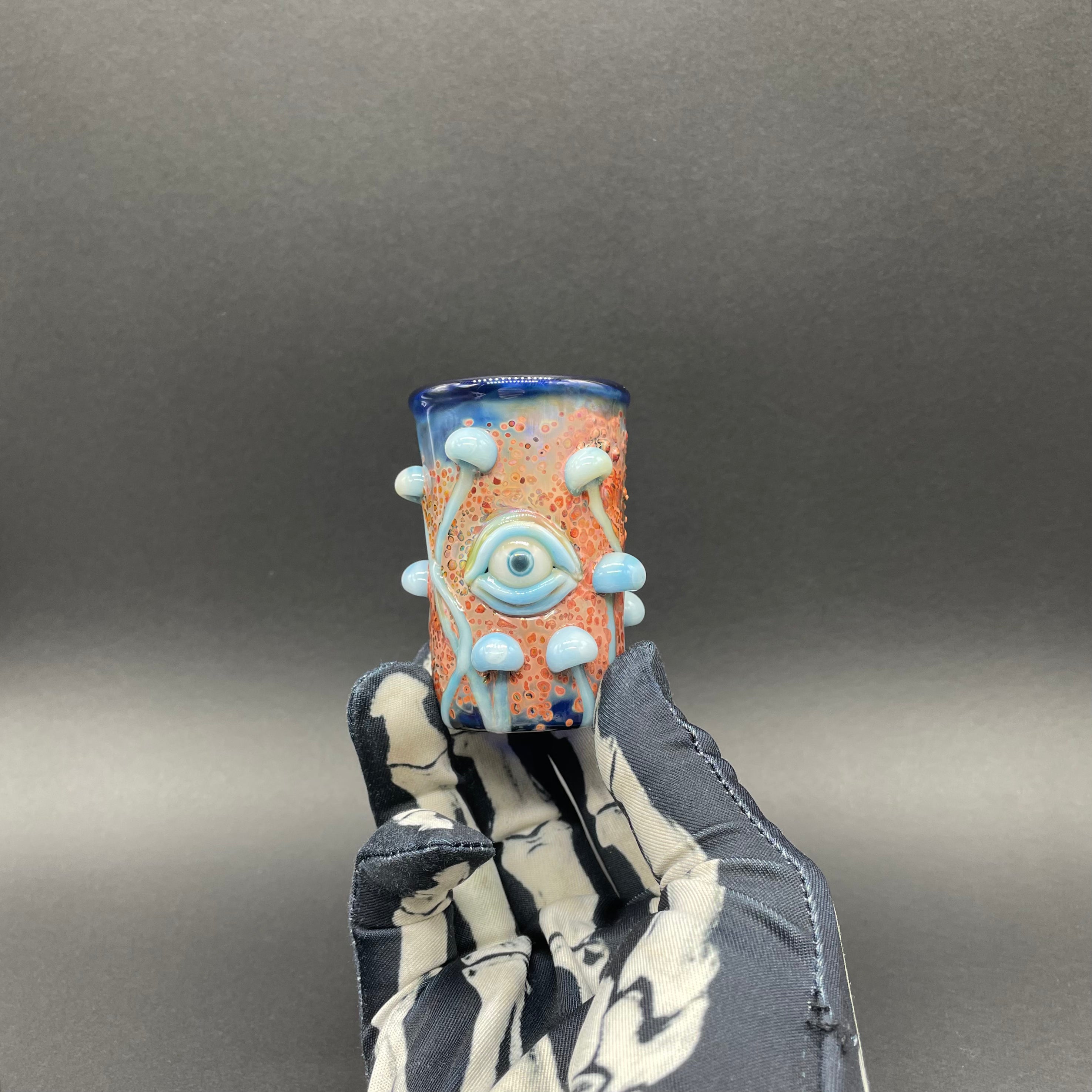 Siberian Mushroom Shot Glass - Unique Handcrafted Ceramic Drinking Cup for Vodka, Whiskey, Tequila - Perfect for Parties, Camping & Home Bar Decor