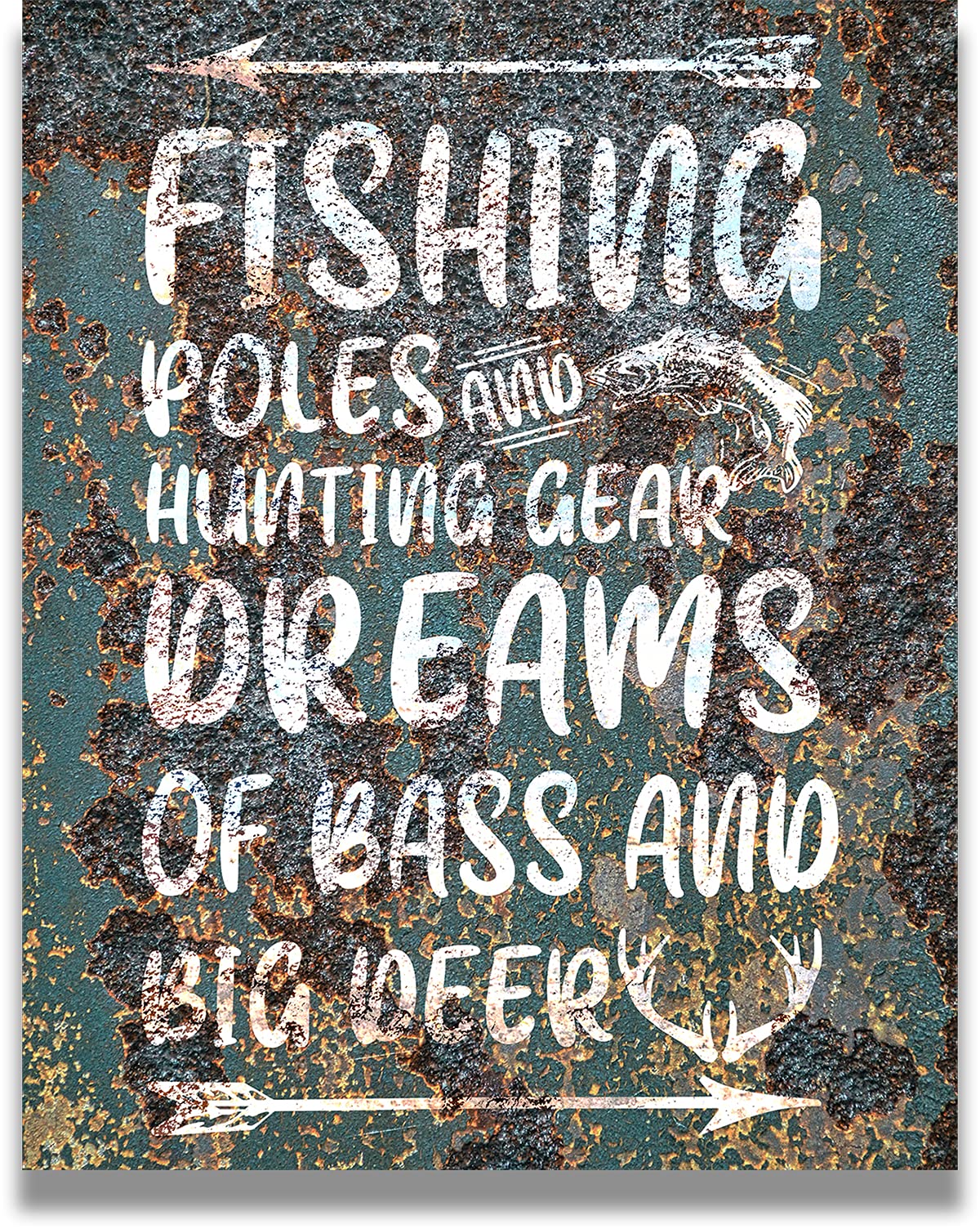 Premium Hunting Wall Art Decor - Rustic Cabin & Farmhouse Canvas Print - 16x20 Ready to Hang - Perfect Gift for Hunters & Outdoorsmen - Ideal for Hunting Lodges, Man Caves & Cabin Decor