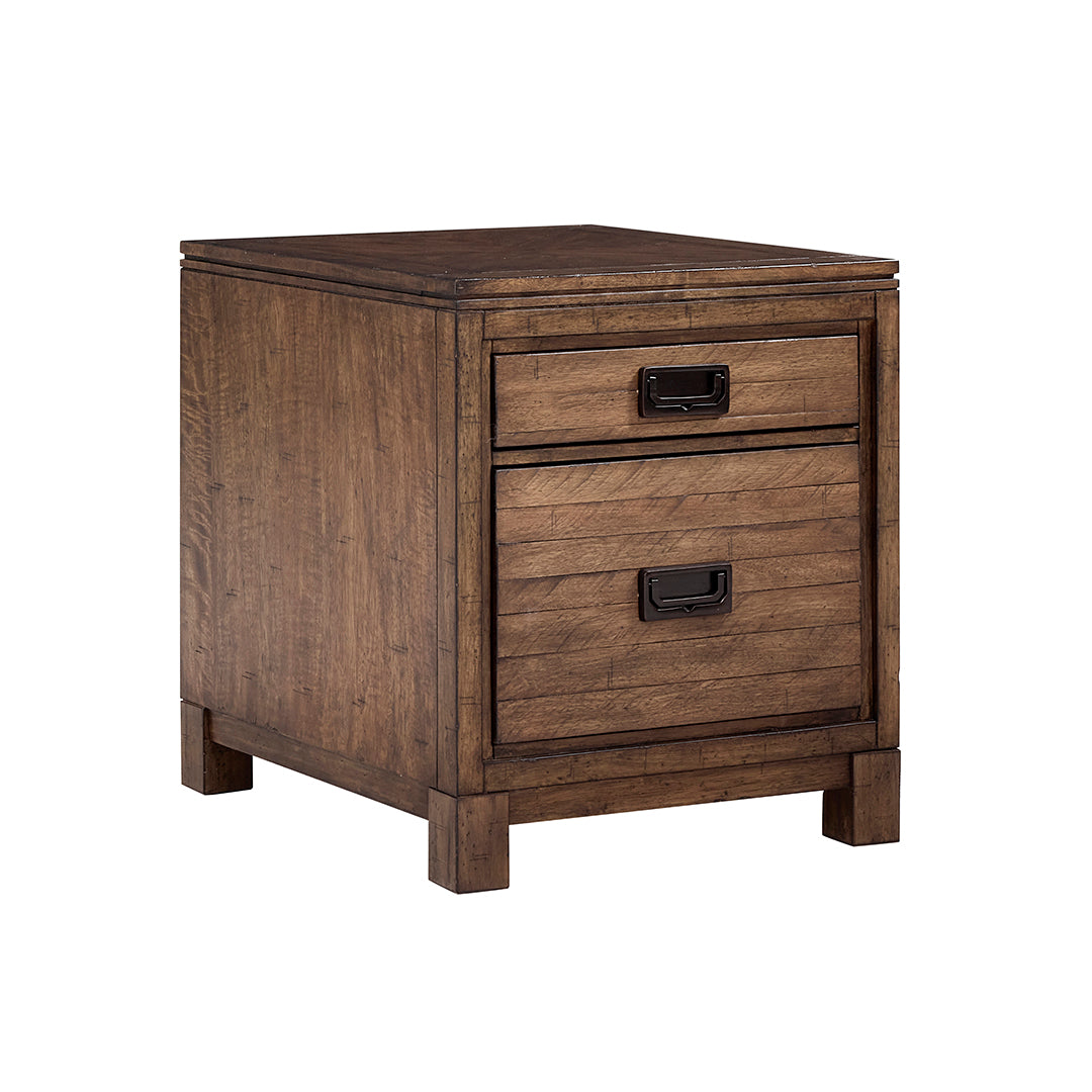 Millers Creek Wooden File End Table with Drawer - Compact Storage Side Table for Living Room, Bedroom, or Office - Perfect for Organizing Magazines, Books, and Remote Controls