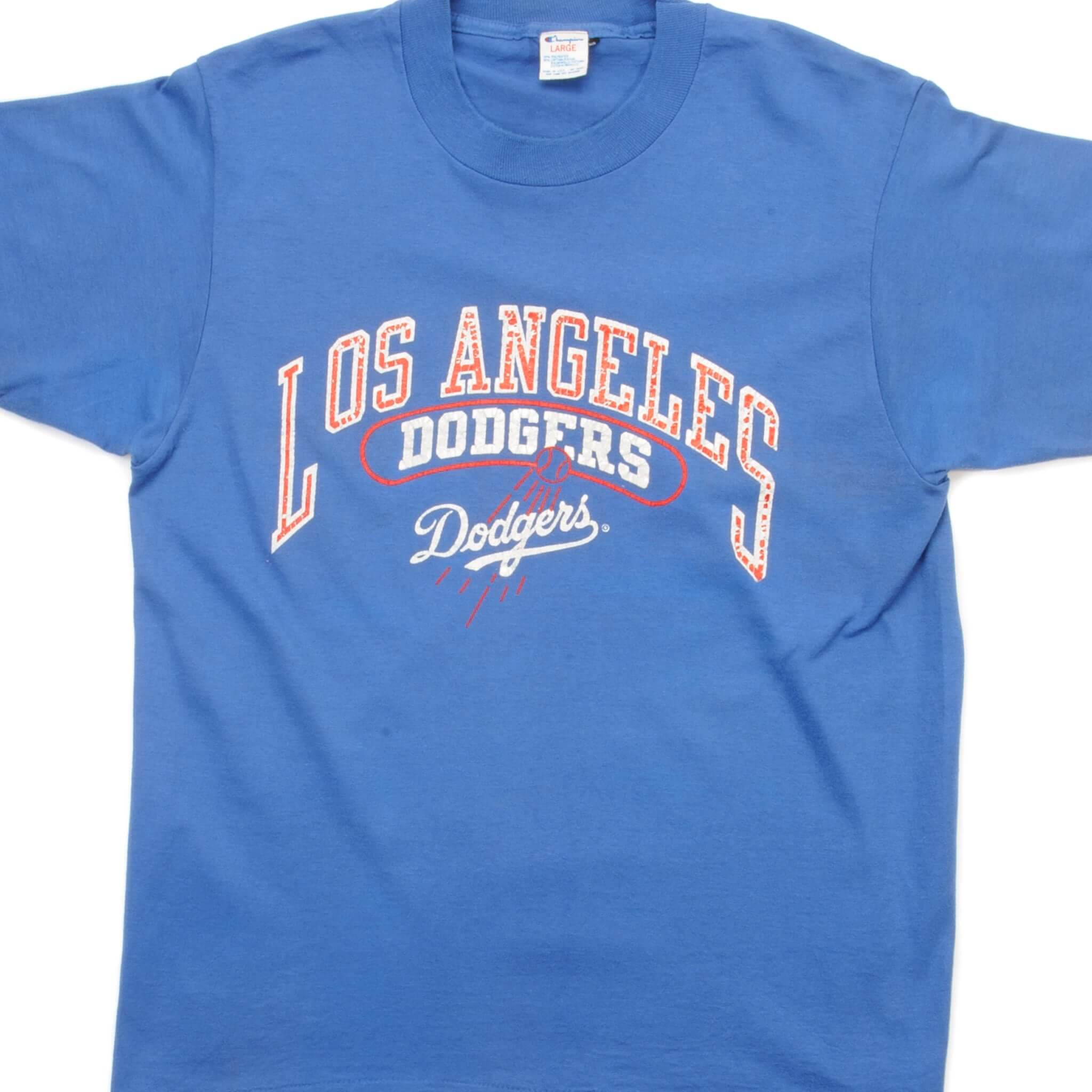 Vintage Champion MLB Los Angeles Dodgers T-Shirt - Medium Size - Made in USA - Perfect for Baseball Fans, Casual Wear & Sports Events