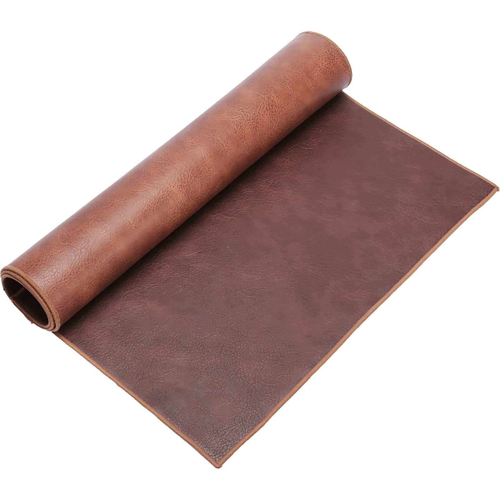 Vintage Leather Table Runner and Placemats Set - Waterproof, Heat Resistant, Washable Dining Table Decor for Kitchen, Party, Coffee Shop - 50x100cm (20