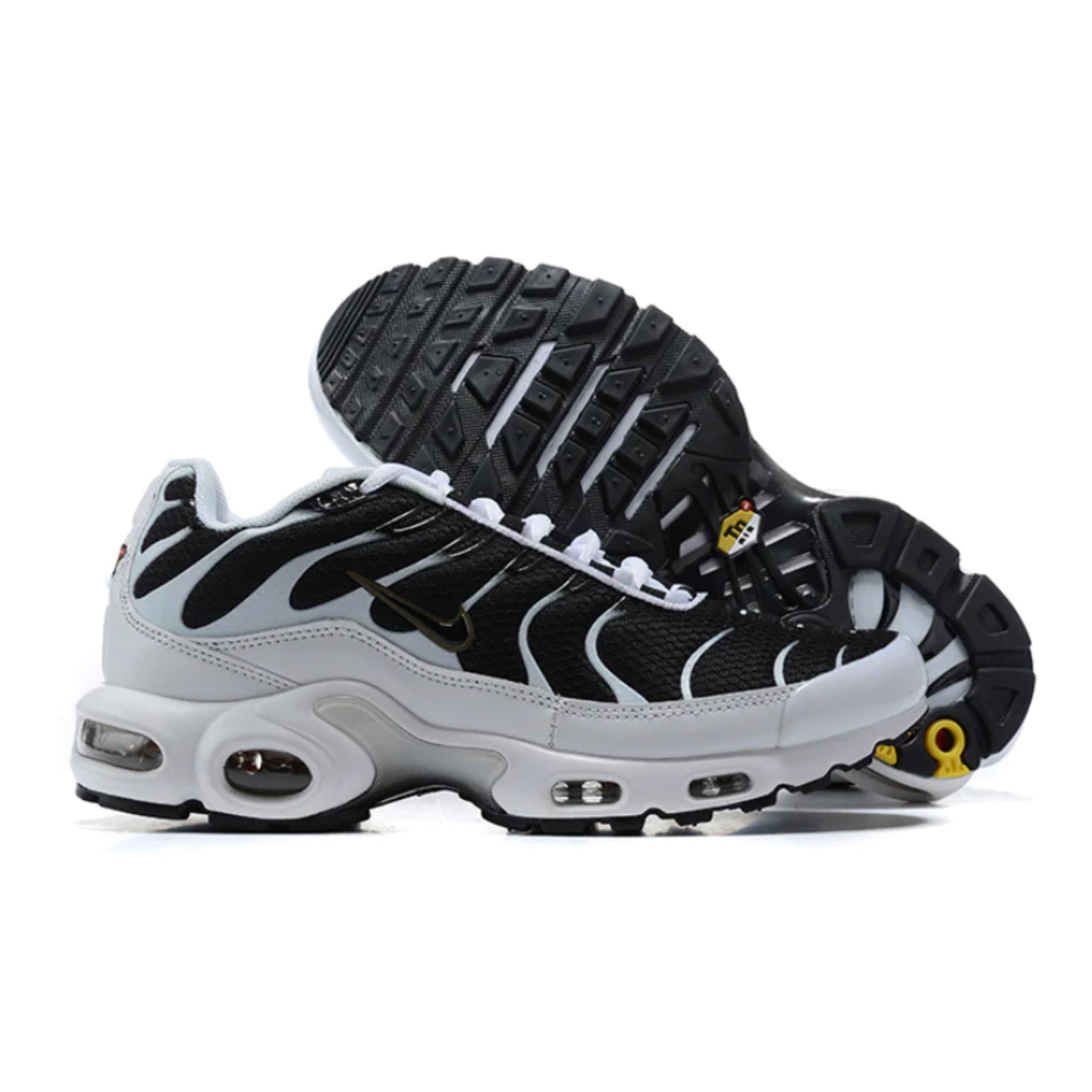 Nike Air Max Plus Killer Whale Sneakers - White Black Metallic Pewter - Running, Gym & Casual Wear for Men & Women
