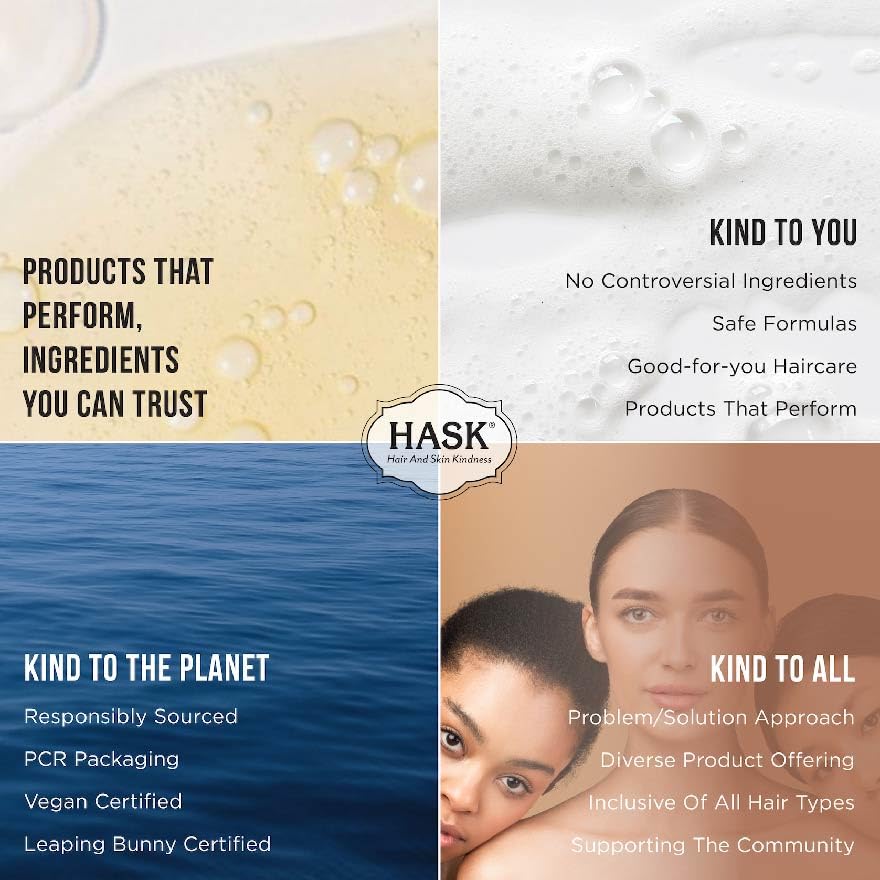 HASK Argan Oil Repairing Shampoo & Conditioner Set - 3.3oz Travel Size Combo for Damaged Hair | Deep Moisturizing & Nourishing Treatment | Perfect for Vacation, Gym & On-the-Go Hair Care