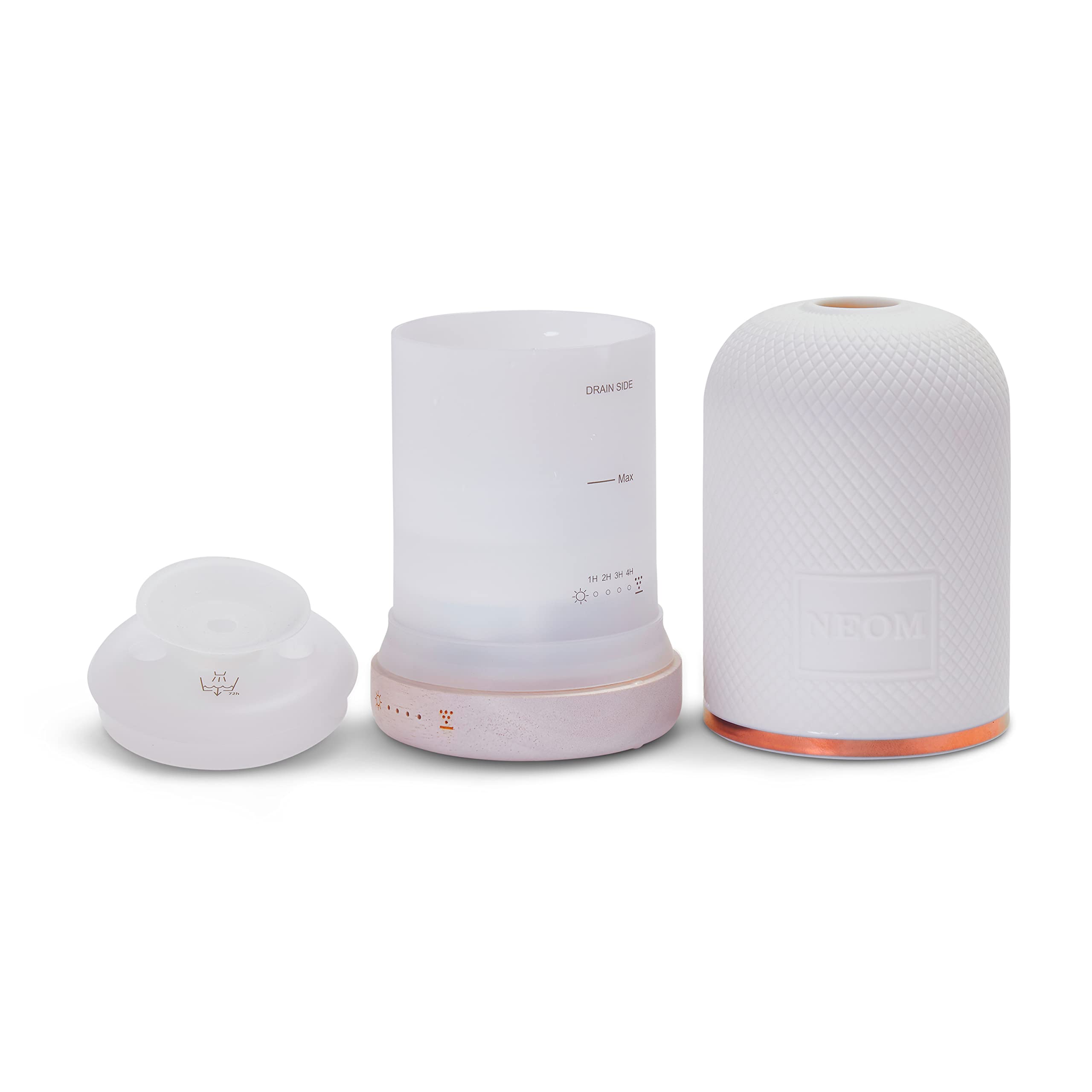 NEOM Premium Essential Oil Diffuser for Home & Office - Ceramic Aromatherapy Diffuser with LED Light, Timer & Auto Shut-Off - Perfect for Bedroom, Yoga, Spa & Medium Spaces - Plug in Ultrasonic Diffuser for Relaxation & Stress Relief