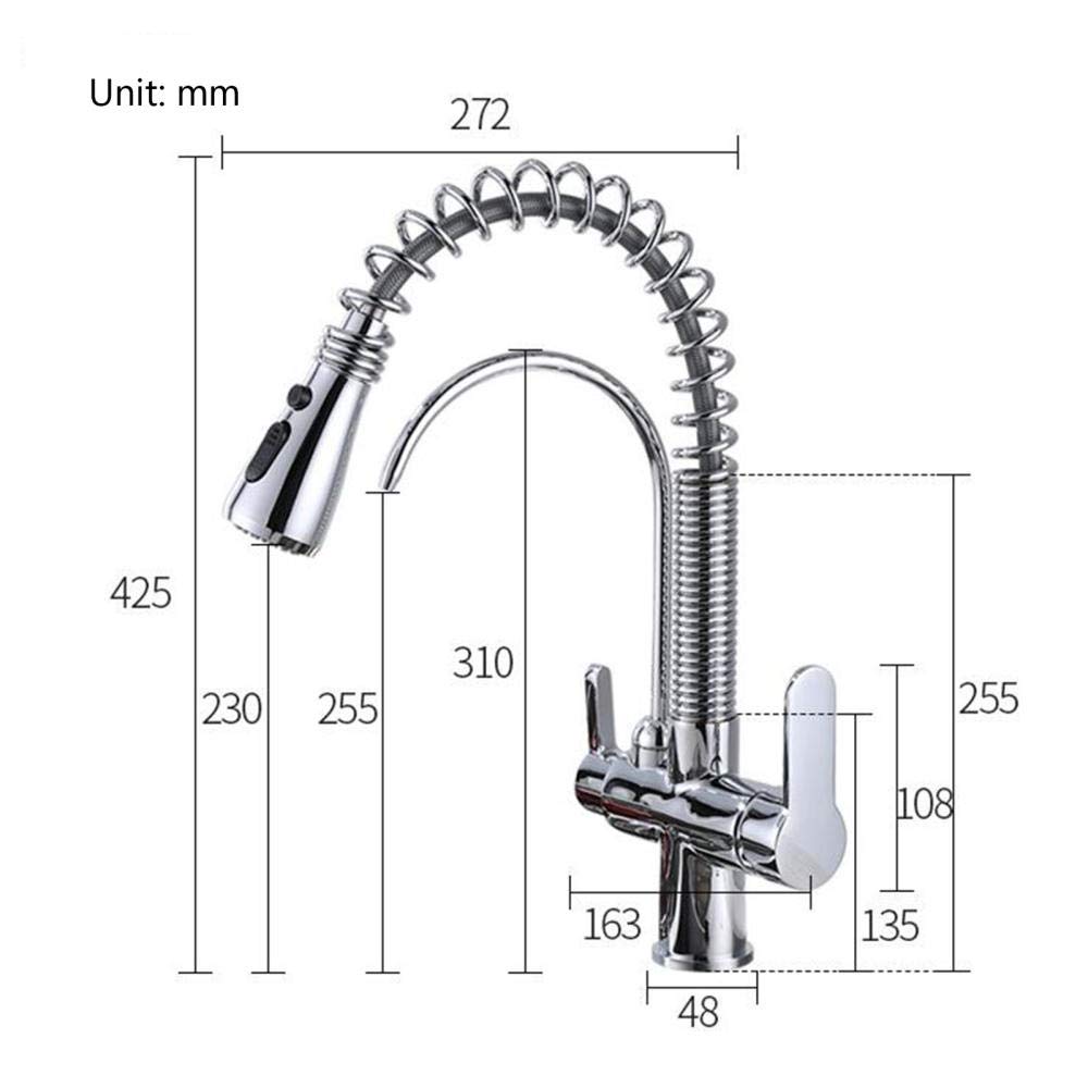 3-in-1 Brass Water Filter Tap with Hot & Cold Mixer - Direct Drinking Pure Water Spring Faucet for Kitchen Sink - Perfect for Home, Office, and RV Use