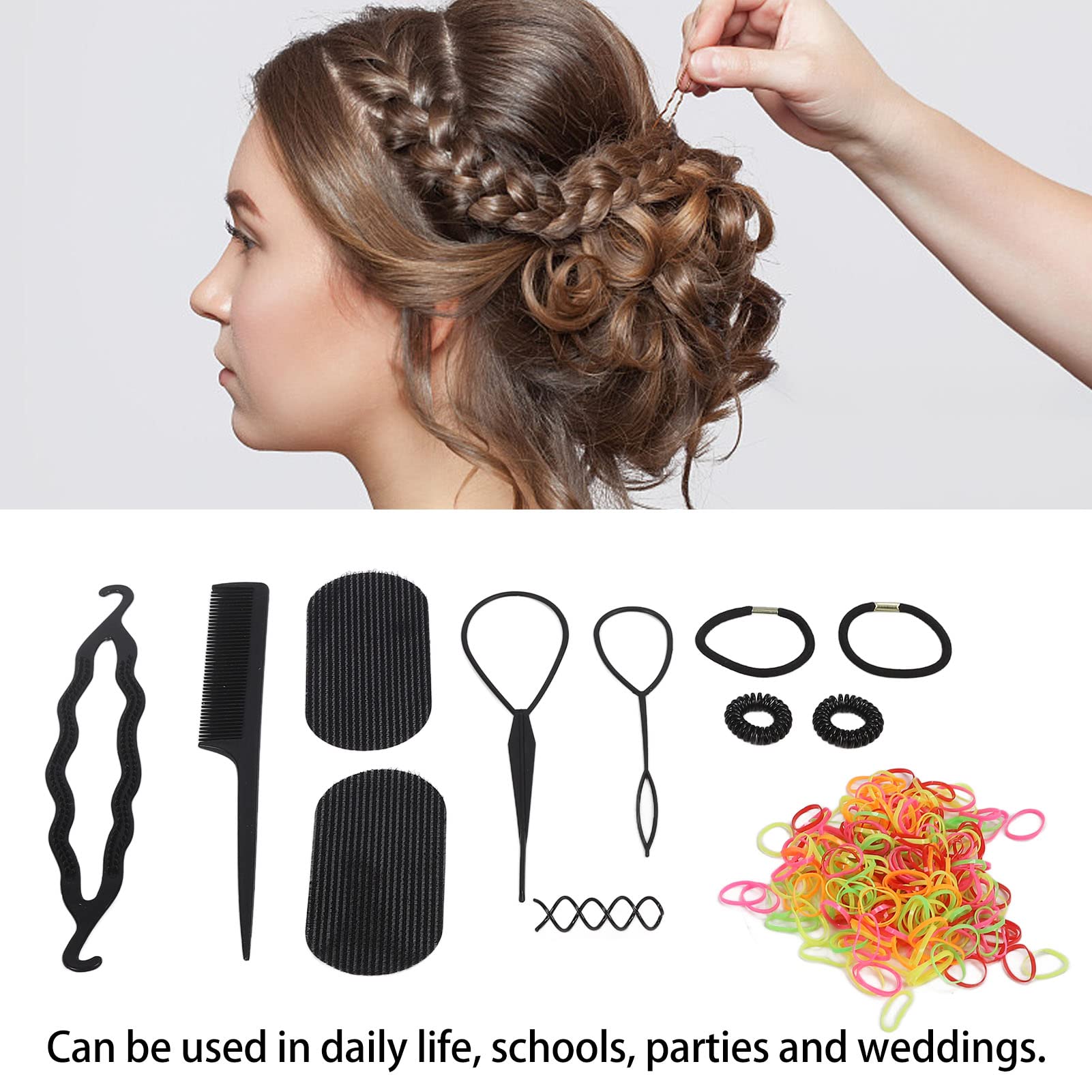 12pcs Spiral Hair Ties Set - Hair Styling & Modeling Tool for School, Work, Gym & Everyday Use - No Damage Hair Accessories for Women & Girls