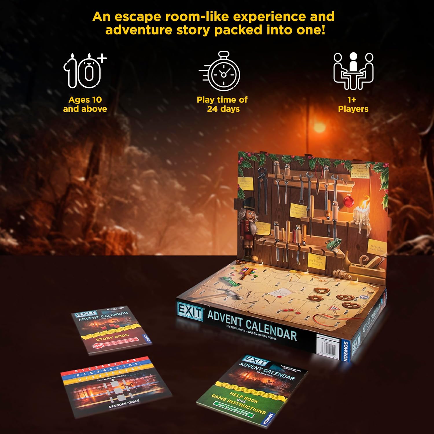 EXIT: The Silent Storm Advent Calendar - Escape Room Puzzle Game for Family & Friends - Perfect for Holiday Parties & Team Building Activities