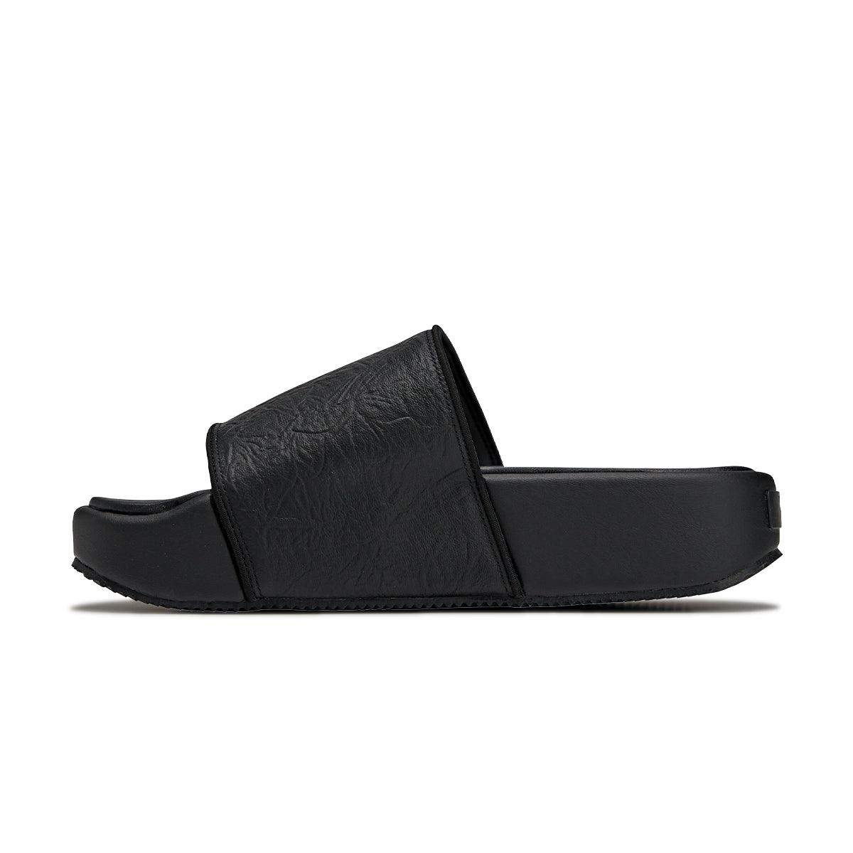 Comfortable Black Leather Slides for Men & Women - Soft & Stylish Summer Sandals for Beach, Pool, and Casual Wear
