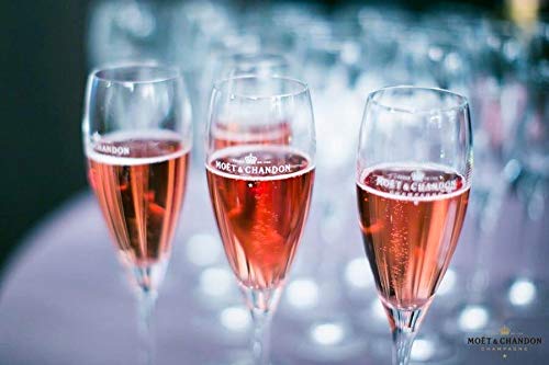 Moët & Chandon Impérial Champagne Flute Glasses - Set of 2 Crystal Clear 0.2L Flutes for Celebrations, Weddings & Romantic Dinners - Elegant Glassware for Sparkling Wine & Champagne Lovers