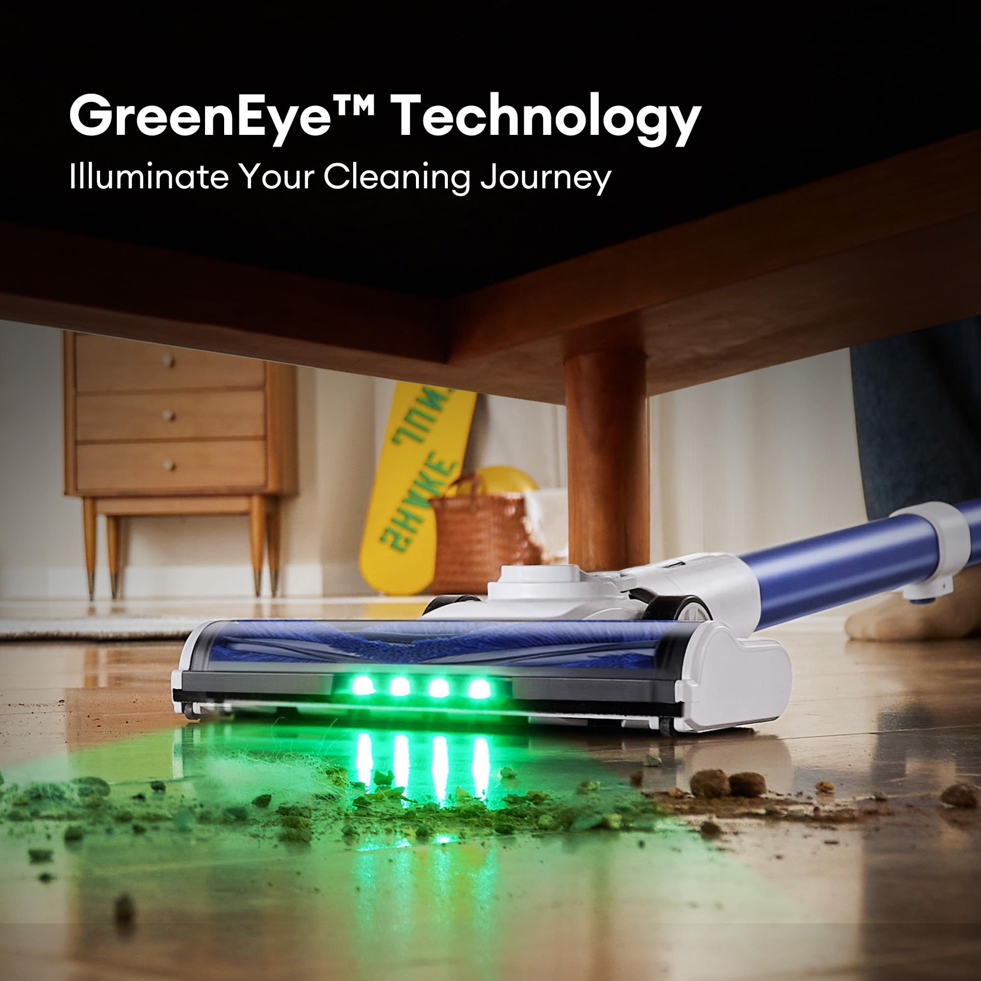 Ultenic U10 Ultra Cordless Stick Vacuum Cleaner - 450W Powerful Motor, 30KPa Strong Suction, 40min Runtime, Anti-Tangle Brush, 1L Large Dustbin - Lightweight Vacuum for Pet Hair, Hardwood Floors, Carpets - Perfect for Home Cleaning & Quick Pickups