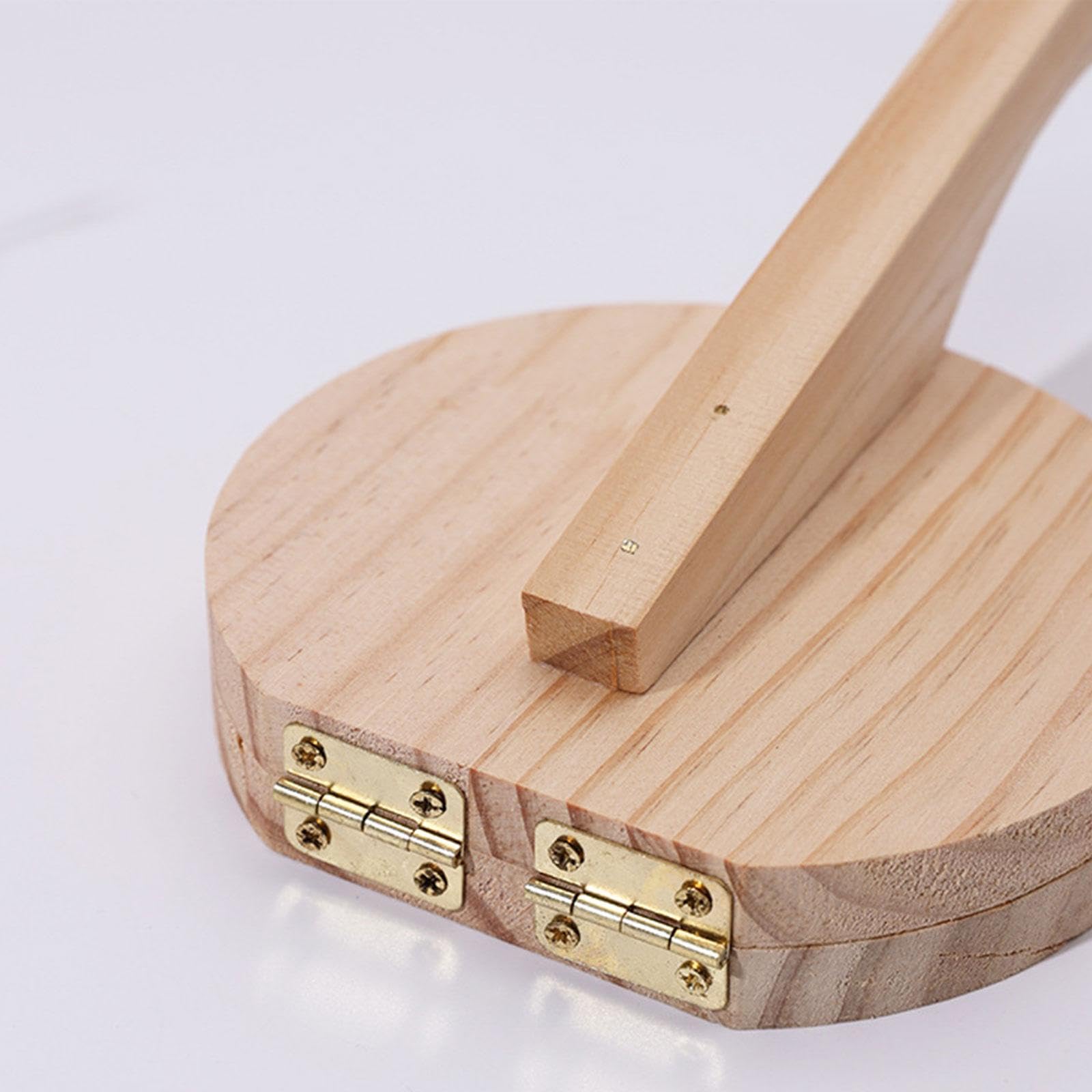 CALANDIS® Wooden Tortilla Press - Handheld Manual Dough Press for Homemade Tortillas, Flatbreads, Pizza & Popiah | Perfect for Mexican, Italian & Asian Cuisine | Natural Wood Tortilla Maker for Authentic Cooking Experience