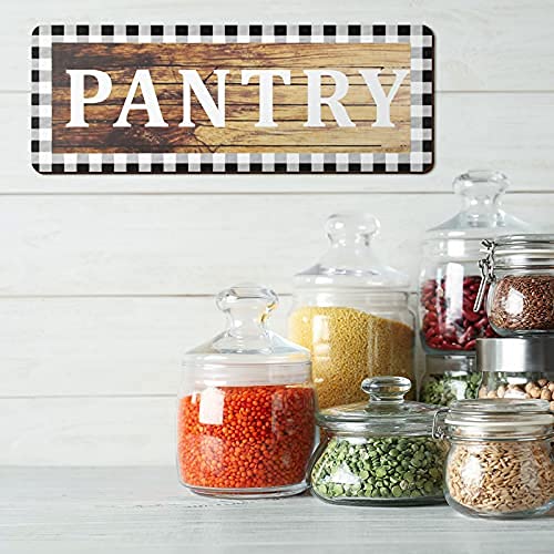Jetec Buffalo Plaid Wall Signs - Rustic Farmhouse Decor for Kitchen, Pantry & Living Room