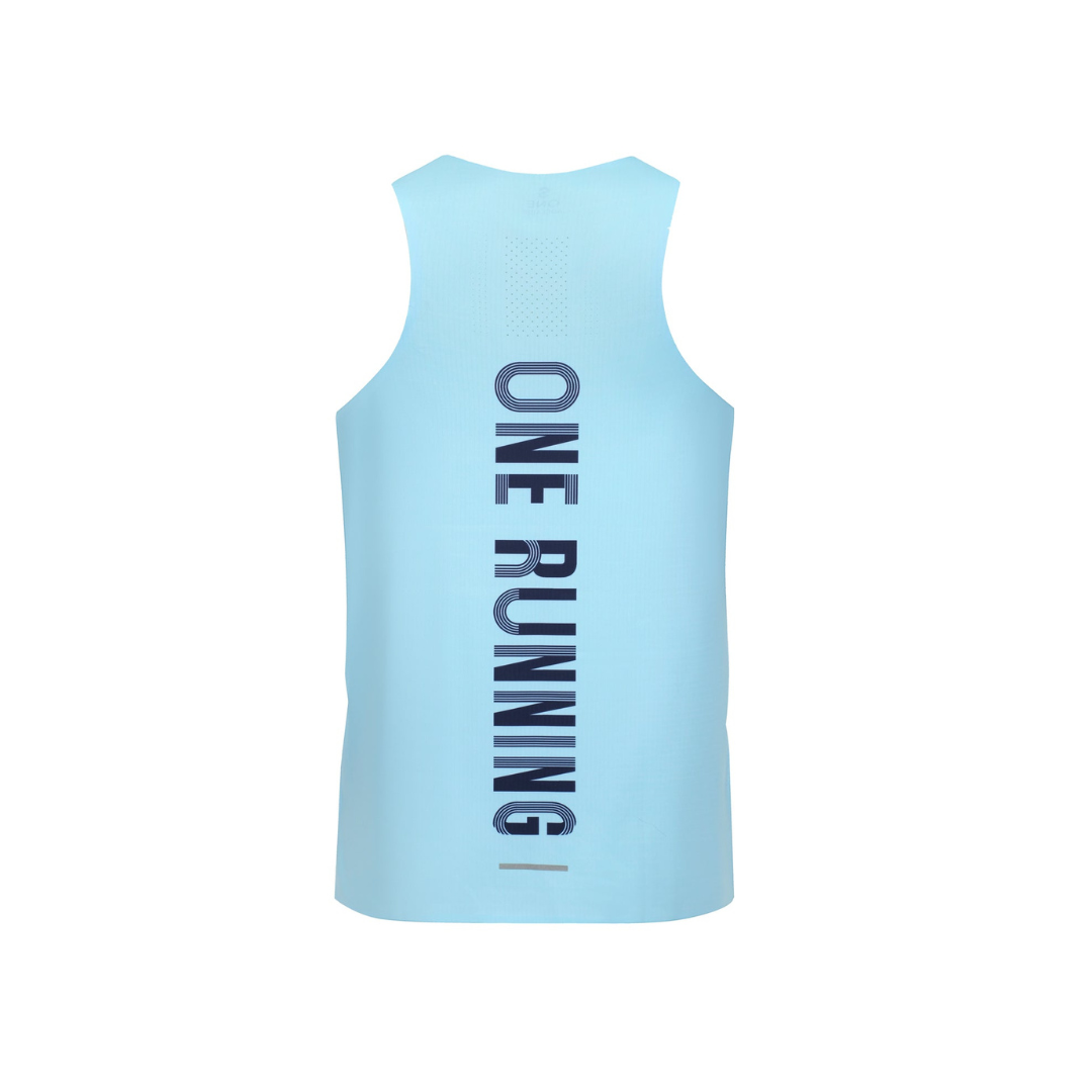 Men's Running Singlet - Lightweight & Breathable Tech Fabric for Marathon & Training - Sky Blue - Perfect for Races, Workouts & Outdoor Activities