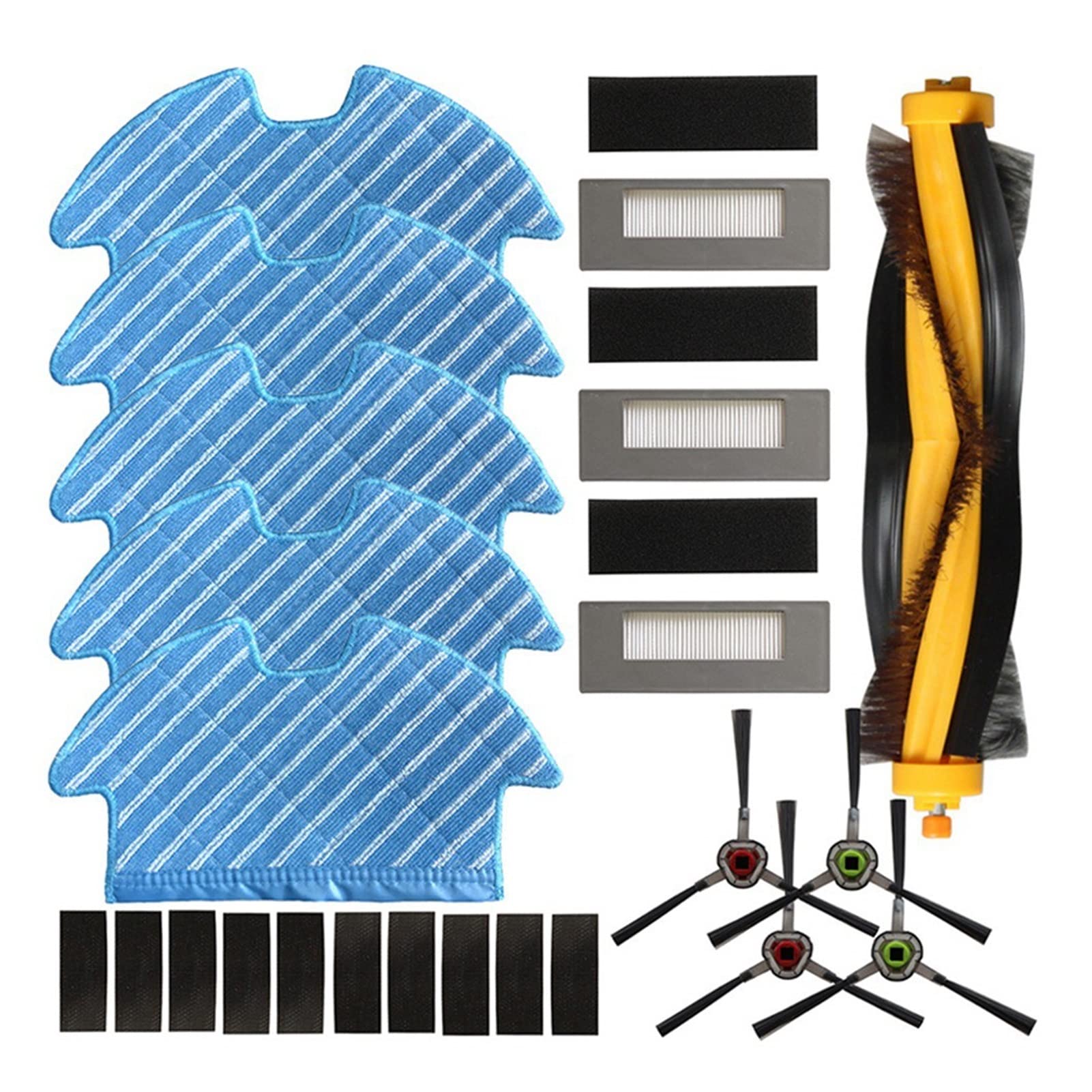 Luaac Vacuum Cleaner Side Brush & Filter Replacement Kit for Ecovacs Deebot Ozmo 900 DN5G - Compatible Vacuum Parts for Home Cleaning - Perfect for Pet Hair, Hard Floors & Carpet Maintenance
