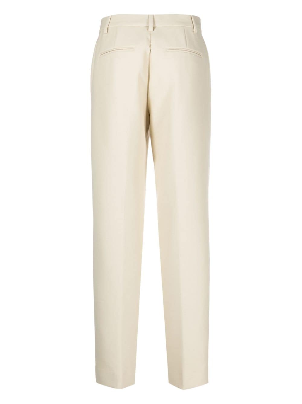 Women's High-Waisted Closed Trousers in Beige - Comfortable Office Pants for Work & Business Casual Outfits