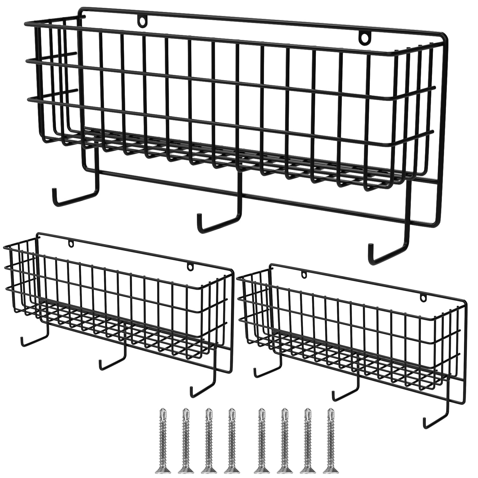 Tandefio 2-Pack Wall Mounted Horse Bridle Rack with Storage Basket & Tack Hooks - Multi-Use Stable Organizer for Saddles, Keys & More - Perfect for Barns, Stables & Equestrian Centers