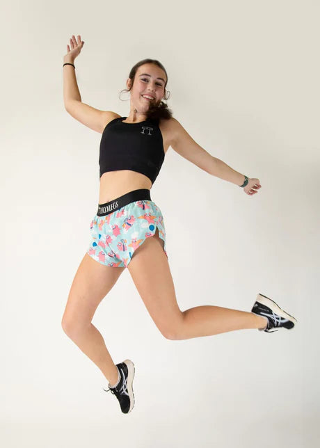 Women's Flying Pigs 1.5 Inch Split Running Shorts - Lightweight & Breathable for Workouts, Jogging, and Gym