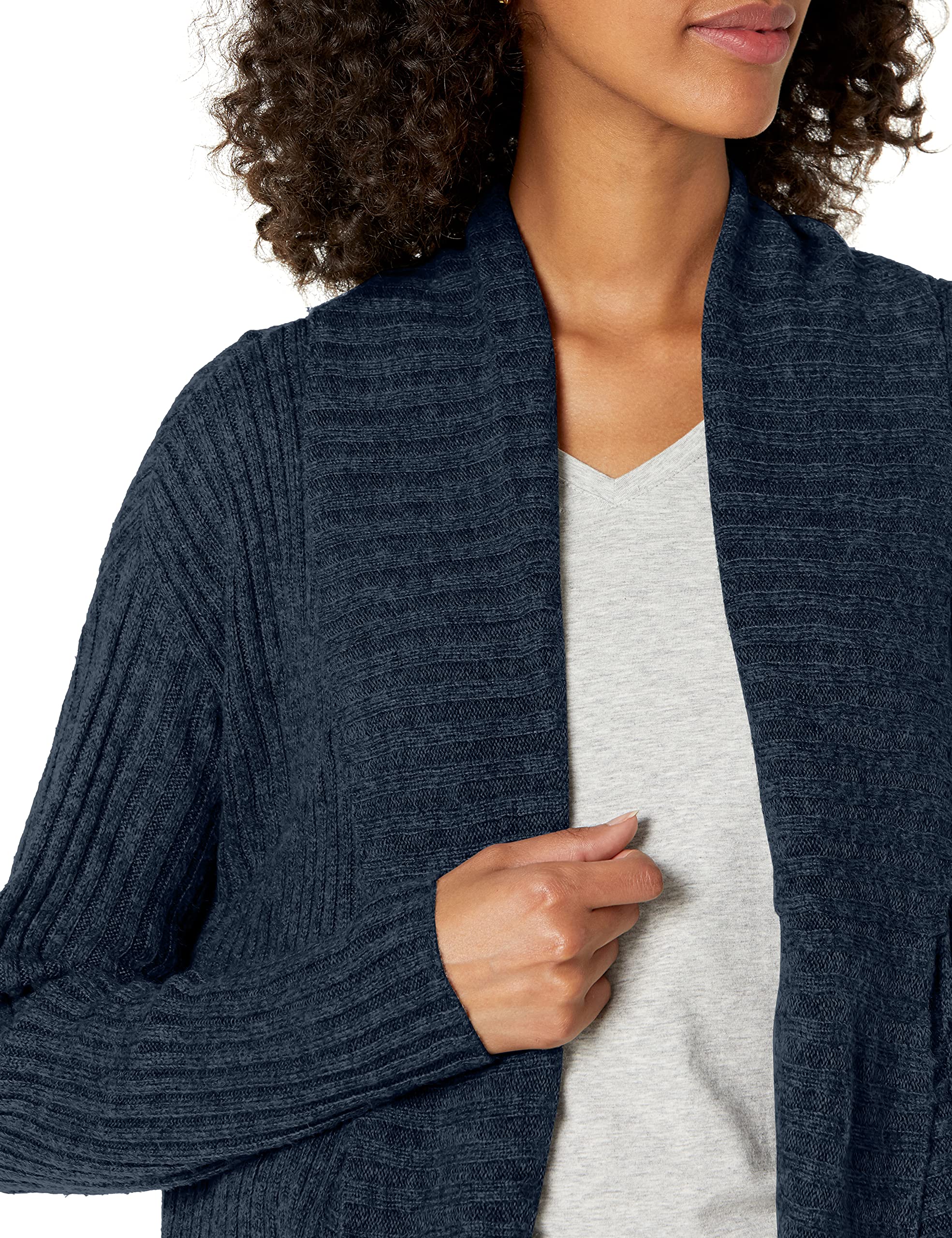 Amazon Essentials Women's Oversized Open Front Knee Length Sweater Coat - Soft Long Cardigan for Fall & Winter, Perfect for Layering, Office Wear, and Casual Outfits