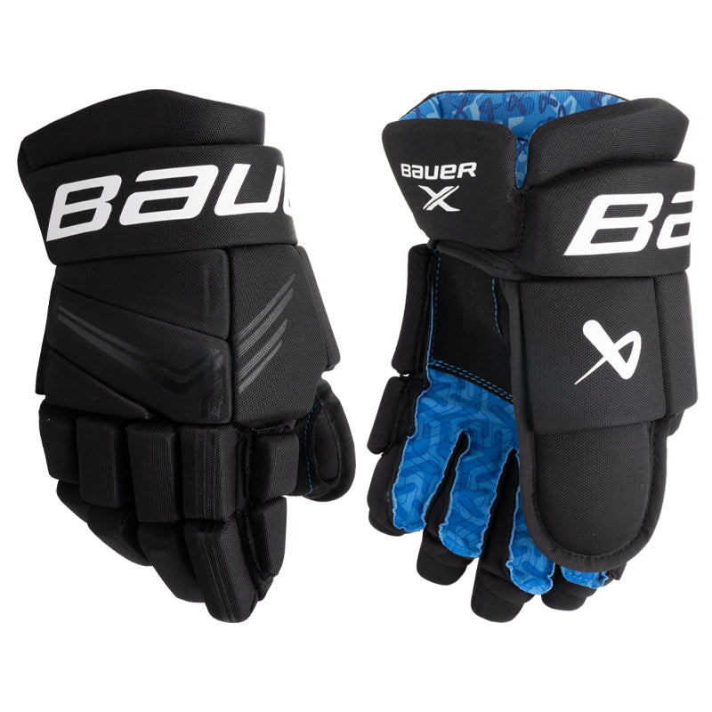 Bauer X Hockey Gloves - Intermediate Level Ice Hockey Gloves for Players - Perfect for Training, Games & On-Ice Performance