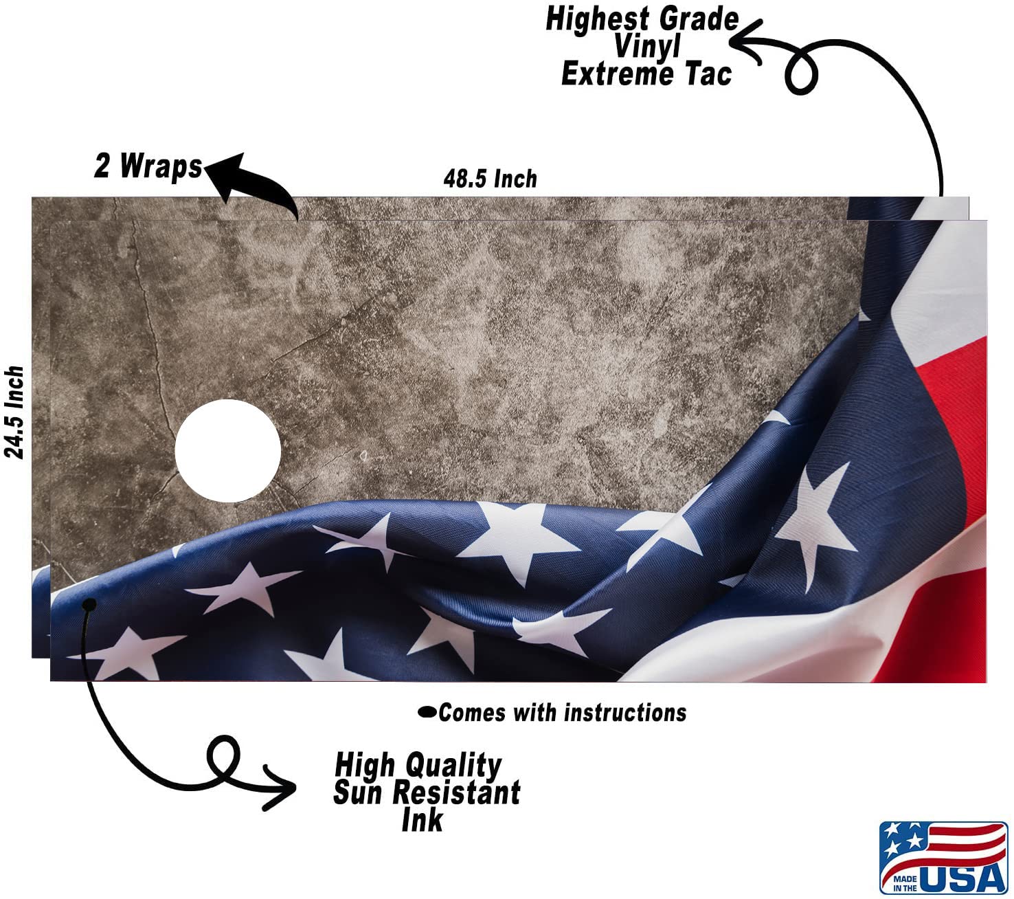 Premium Cornhole Board Wraps Set of 2 - 20+ Custom Designs for Cornhole Decals & Bean Bag Toss Stickers - Waterproof Vinyl Wraps for Outdoor Games, Tailgating, Backyard Parties & Family Gatherings