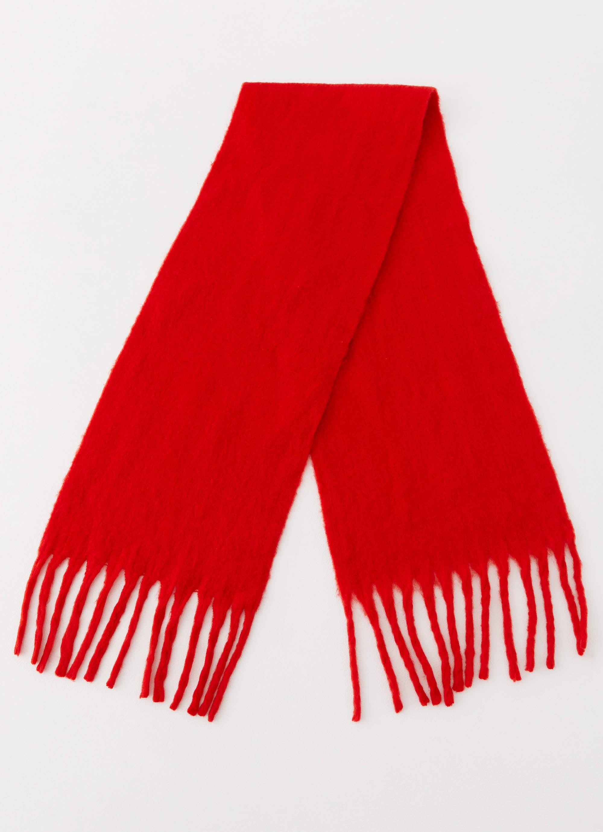 Claret Plain Knit Scarf - Soft Red Winter Scarf for Women & Men - Perfect for Cold Weather, Outdoors & Fashion Accessory