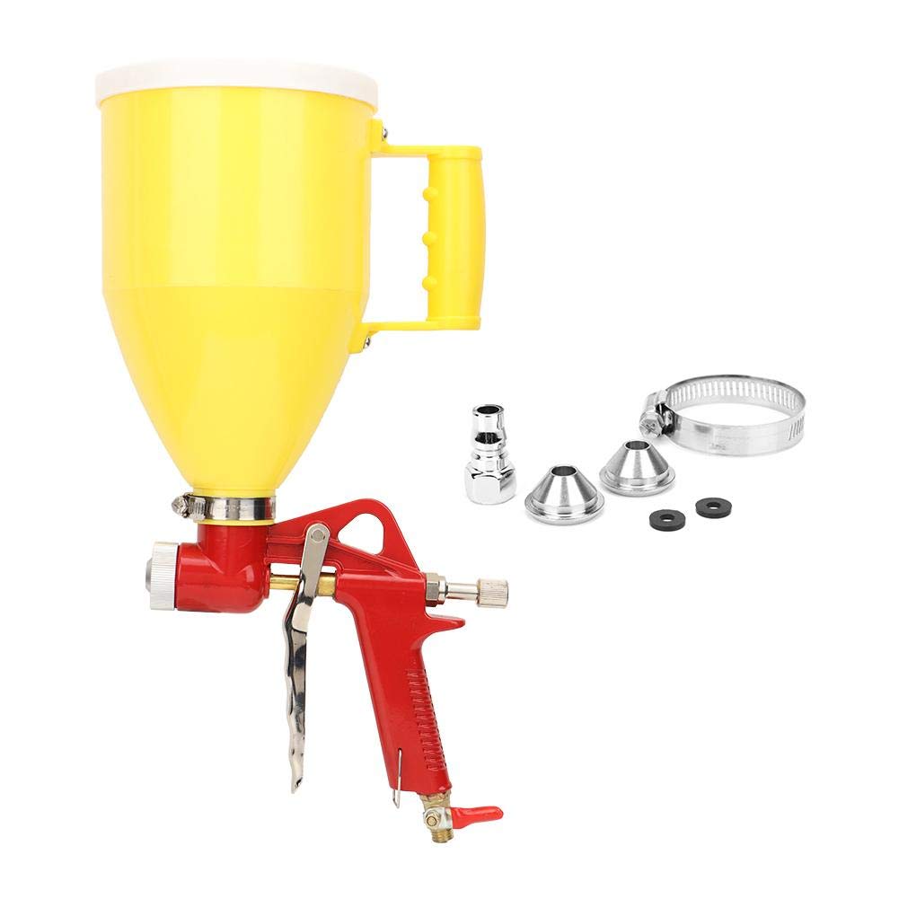 **Pneumatic Air Texture Spray Gun with 3L Hopper & Handle - Includes 4mm, 6mm, 8mm Nozzles for Wall & Ceiling Texture Spraying - Perfect for DIY Home Renovation & Professional Construction Projects**