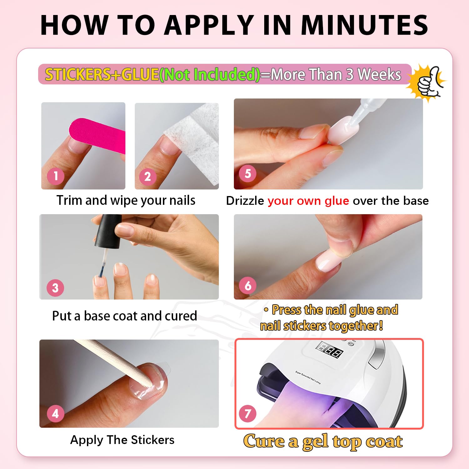 KQueenest Black French Tip Press on Nails - 24PCS Almond Short Medium Fake Nails with Gel Design, Natural Nude Stiletto Glue on Nails for Women | Easy Application, No Glue Needed | Perfect for Parties, Weddings & Everyday Wear