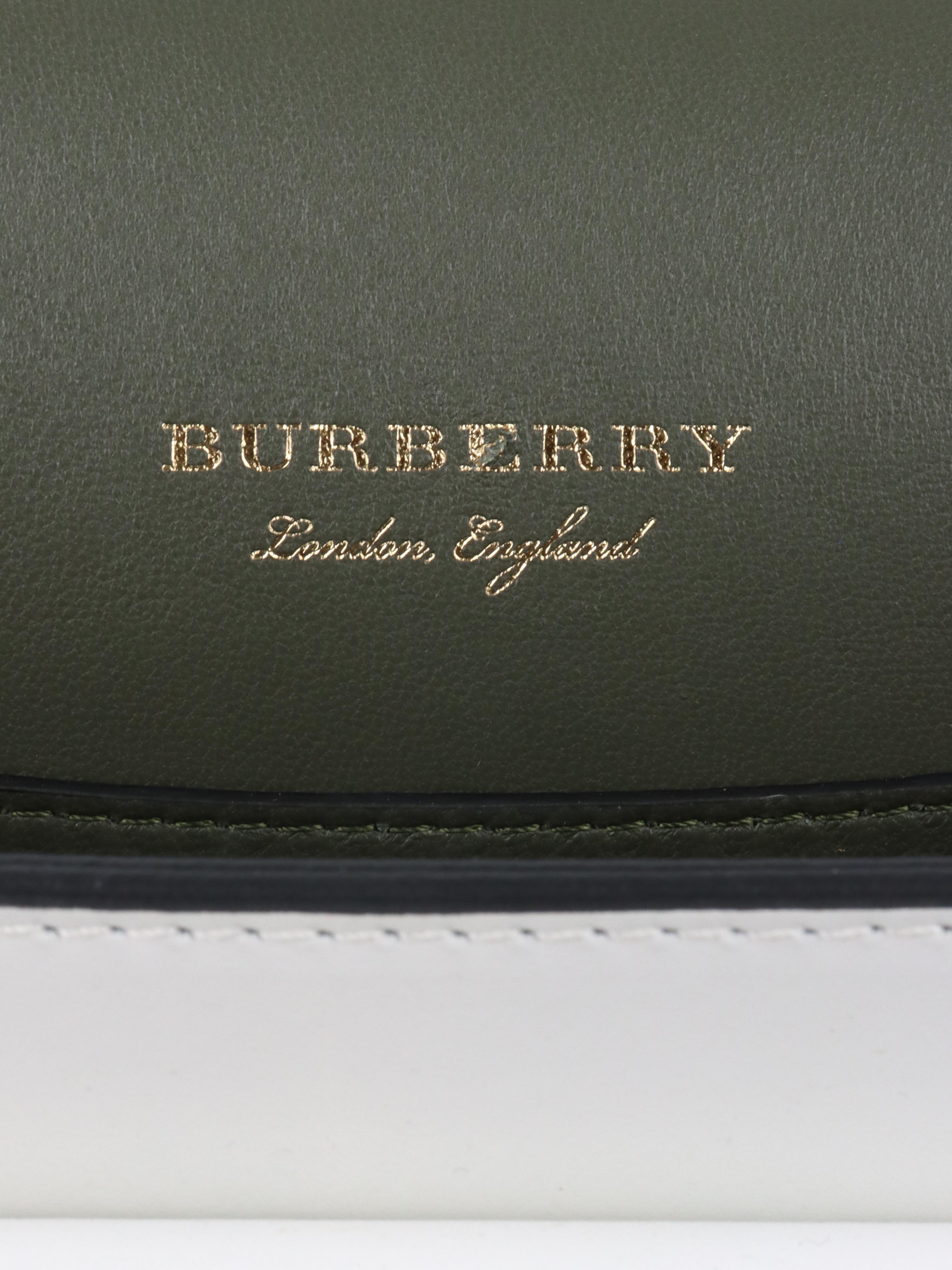 Burberry White Leather Satchel Handbag for Women - Stylish Crossbody Purse for Work, Travel & Everyday Use