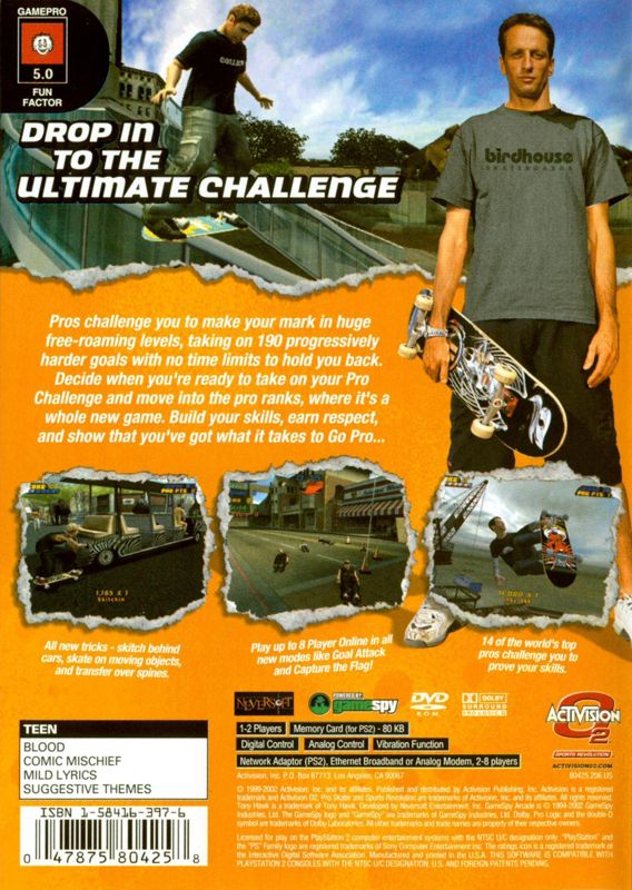Tony Hawk's Pro Skater 4 - Authentic Skateboarding Video Game for PlayStation 2 | Classic Action Sports Gameplay | Perfect for Retro Gaming Enthusiasts and Skateboard Fans
