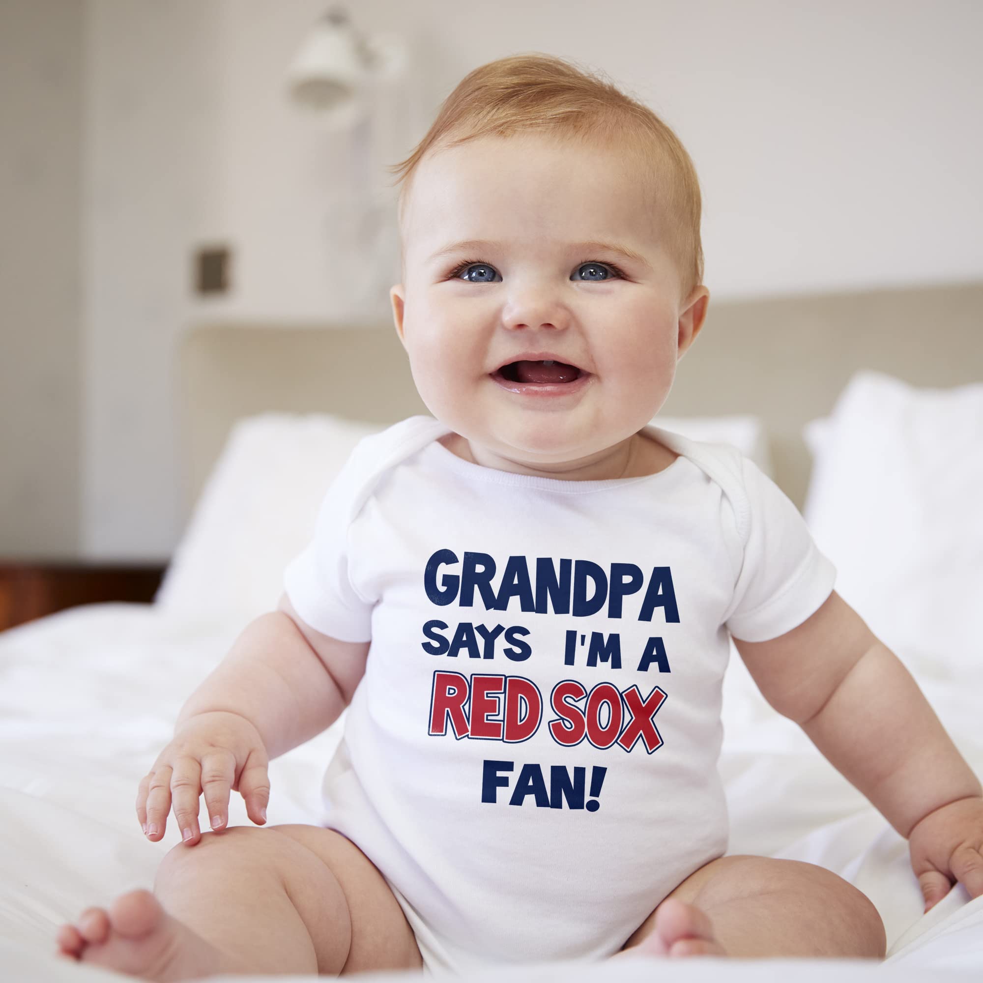 Red Sox Baby Bodysuit - Grandpa's Fan Gift for Baseball Games