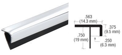 CRL Chrome Plastic Reflective Outside Corner - 98 Inch Long for Home & Commercial Safety Decoration