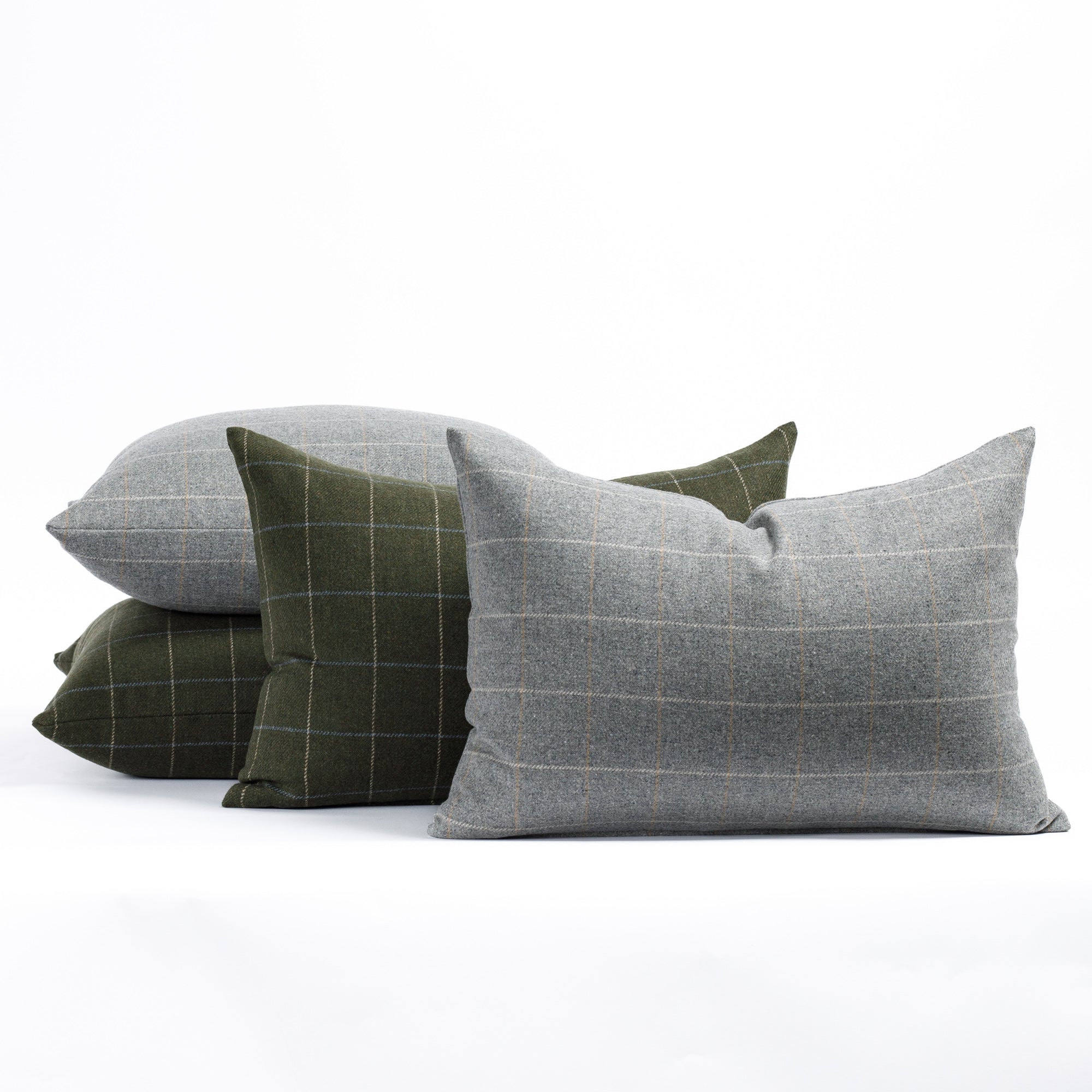 Addison Plaid 14x20 Lumbar Pillow Cover - Moss Green Decorative Throw Pillow for Sofa, Couch, Bed - Perfect for Living Room, Bedroom & Home Decor