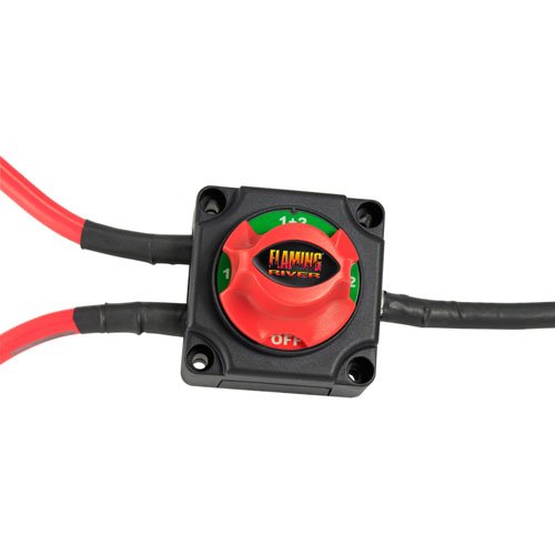 Flaming River FR1050 Dual Battery Disconnect Switch - Heavy Duty Battery Isolator for Cars, Trucks & RVs - Perfect for Vehicle Storage & Maintenance Safety
