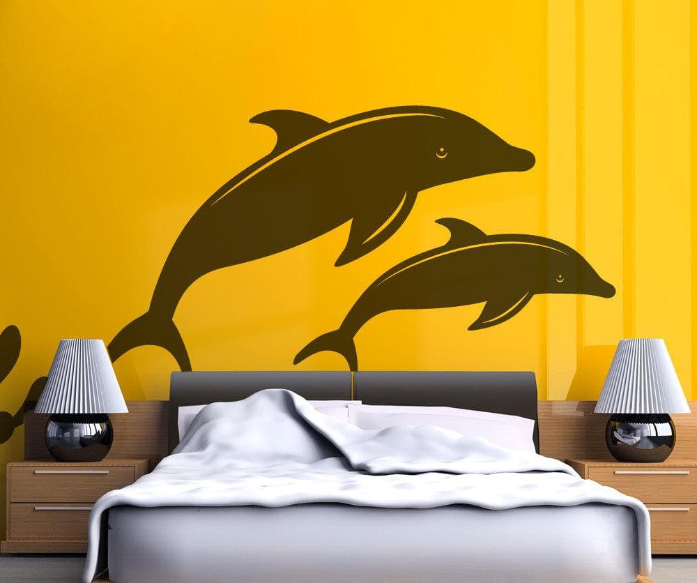 Dolphin Wall Decal Sticker - Removable Vinyl Art for Home & Nursery Decor - Perfect for Kids' Rooms, Bathrooms & Living Spaces