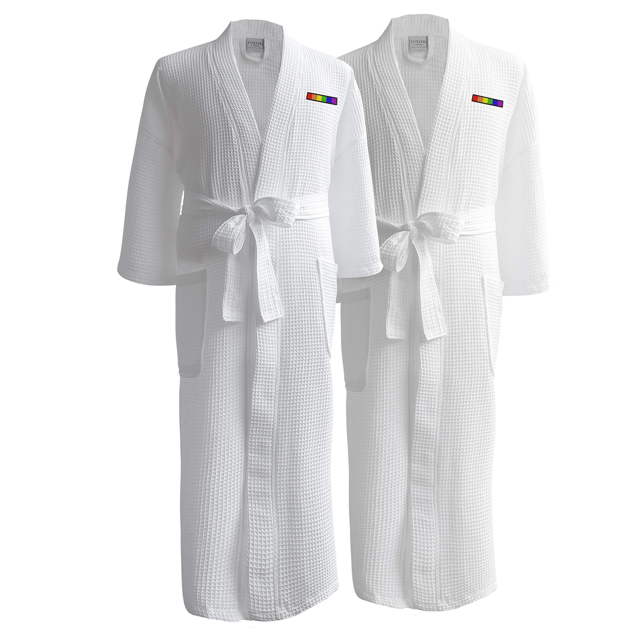 Luxor Linens Conrad 100% Egyptian Cotton LGBT Pride Flag Towels - Set of 2 Bath Towels for Men, Soft & Absorbent - Perfect for Pride Events, Bathroom Decor & Gift Giving