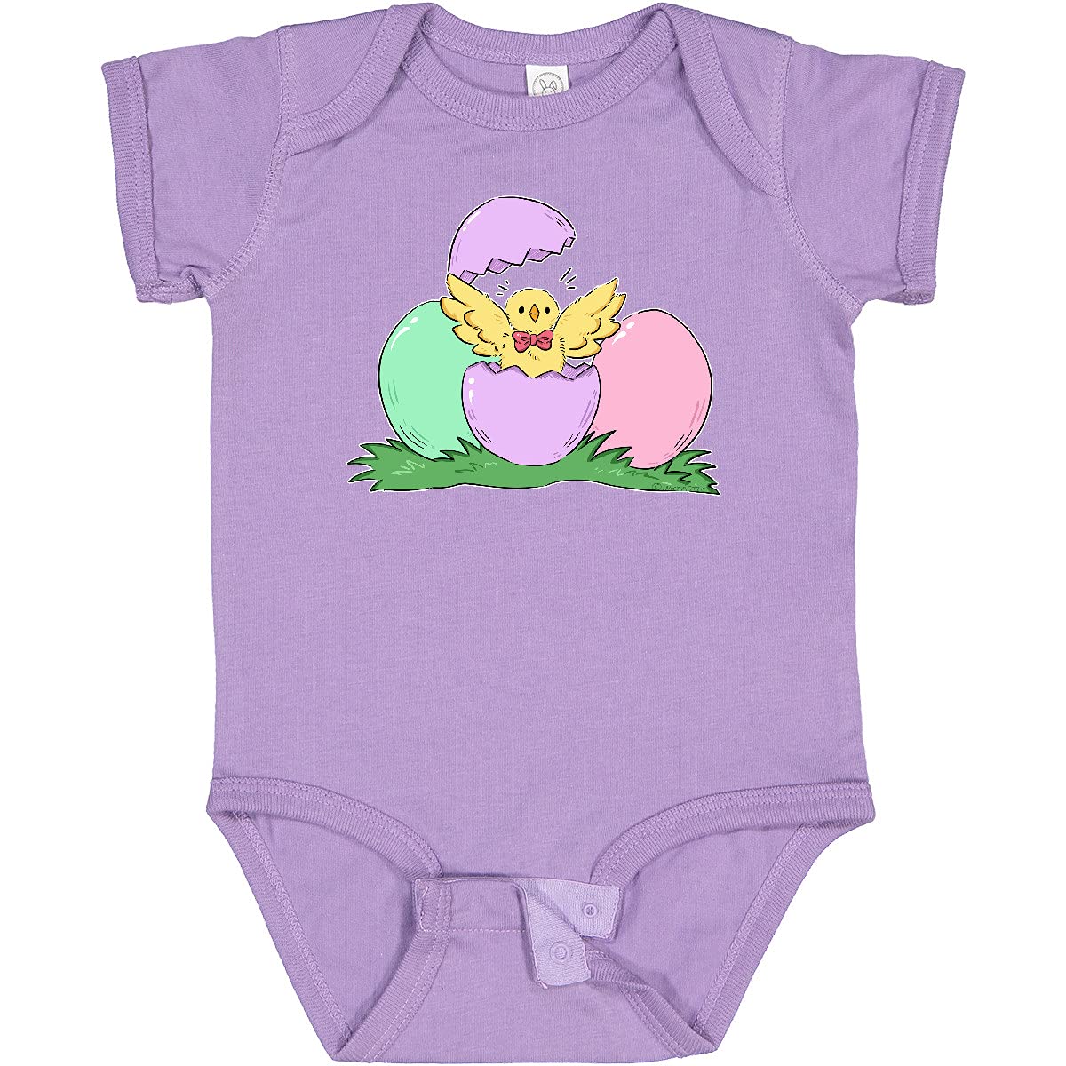 Inktastic Cute Easter Chick Hatching from Egg Baby Bodysuit - Soft Cotton Infant Onesie for Easter Celebrations, Baby Showers & Spring Photoshoots