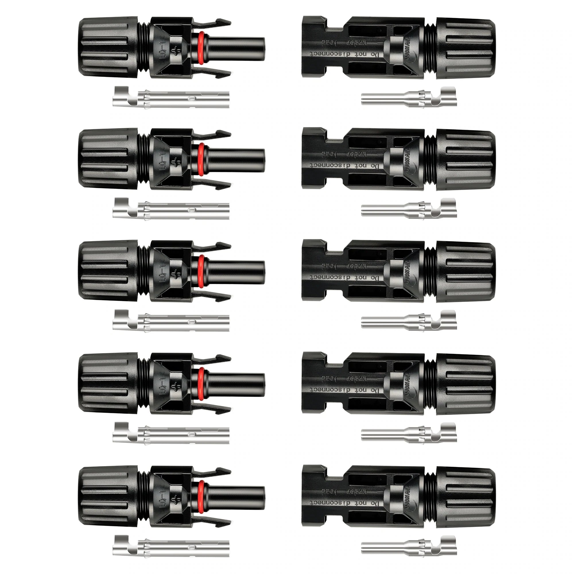 Rich Solar Solar Connectors - Waterproof MC4 Connectors for Solar Panels, PV Systems, and Off-Grid Applications - Ideal for Home, RV, and Marine Solar Installations