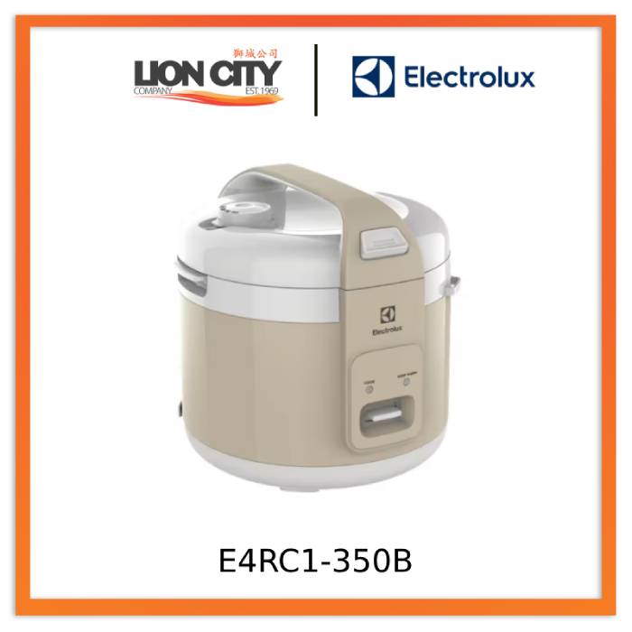 Electrolux E4RC1 350B 1.8L Smart Rice Cooker with Multi-Function for Perfect Rice, Steaming & Slow Cooking - Ideal for Home, Dorm & Small Kitchen Use
