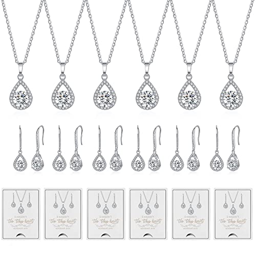 JA Teardrop Jewelry set-Silver