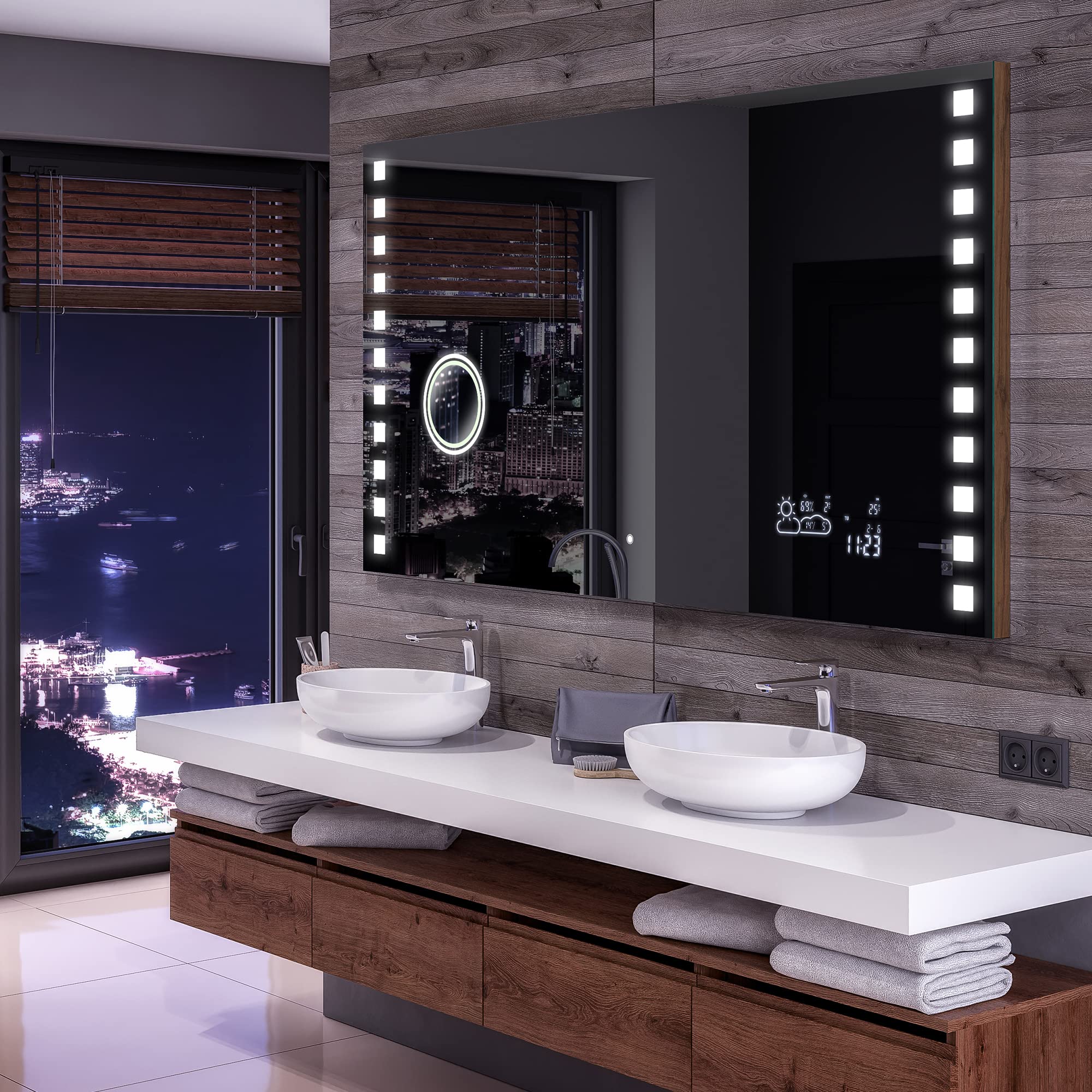ARTFORMA 66 x 39 Inch LED Bathroom Mirror with Lights - Anti-Fog, Adjustable Illuminated Vanity Mirror - Wall Mounted, Fully Customizable (Model L03) - Perfect for Modern Bathrooms, Spa-Like Vanity Areas & Luxury Home Decor