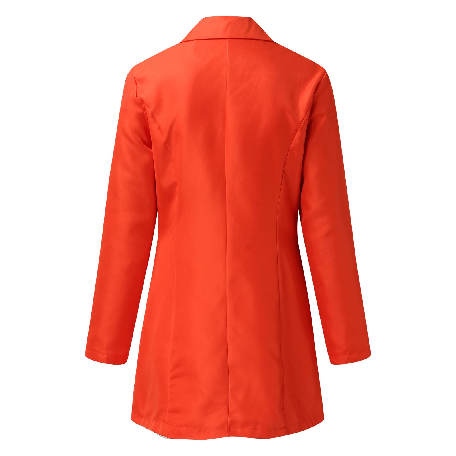 Women's Solid Color Slim Fit Double Breasted Blazer - Long Sleeve Lapel Jacket Top Coat for Petite Women | Perfect for Office Wear, Business Meetings & Formal Occasions