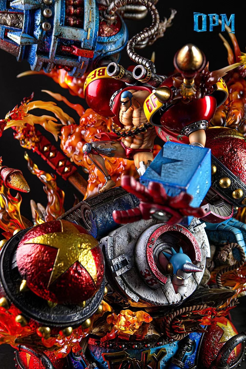 OPM Studio Franky Action Figure - One Piece Anime Collectible for Display & Gifts | Perfect for Anime Fans, Home Decor, and Themed Parties