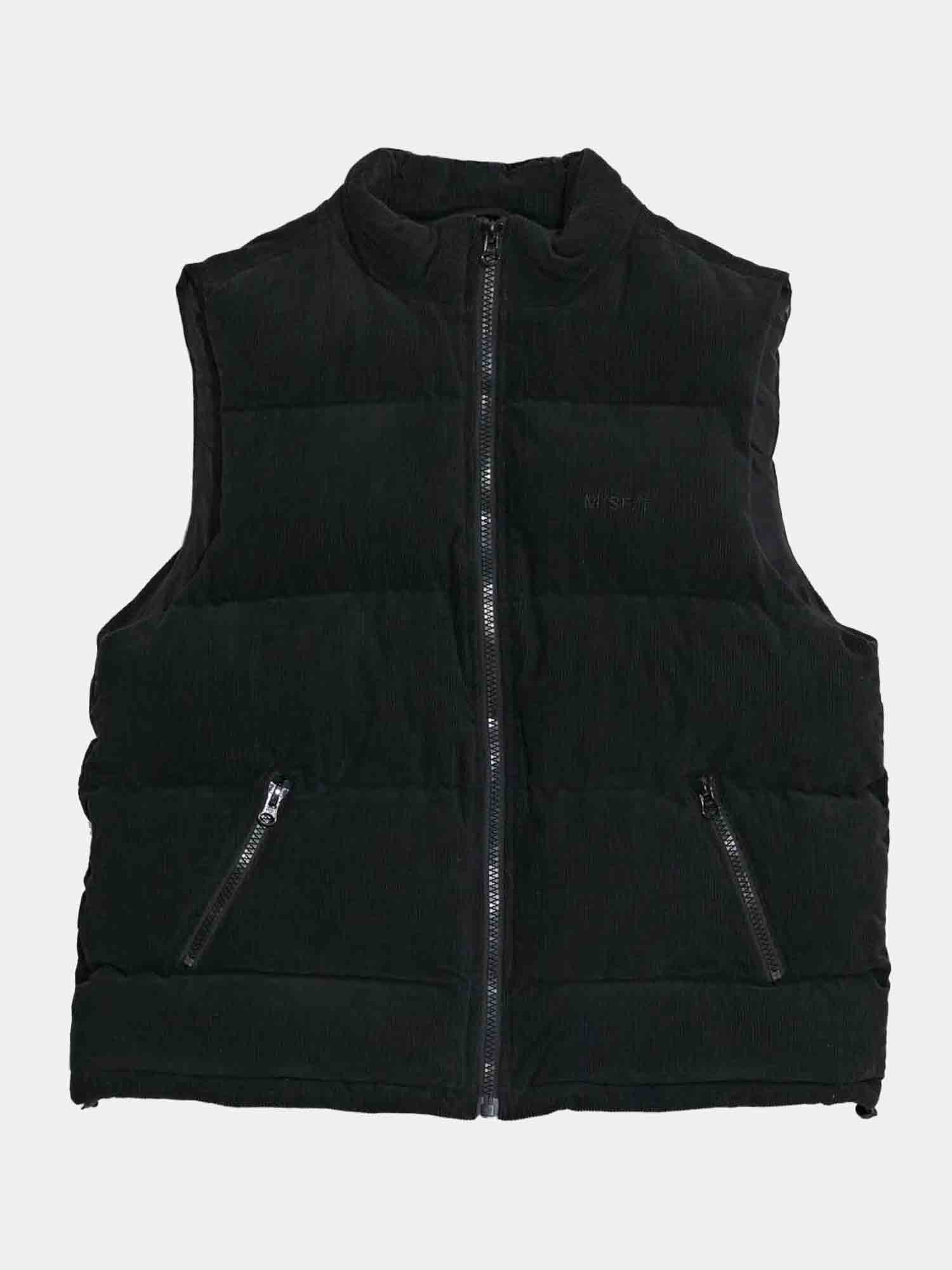 Misfit Pound For Pound Corduroy Puffa Vest - Lightweight Warm Winter Jacket for Men & Women - Perfect for Outdoor Activities, Hiking, and Casual Wear