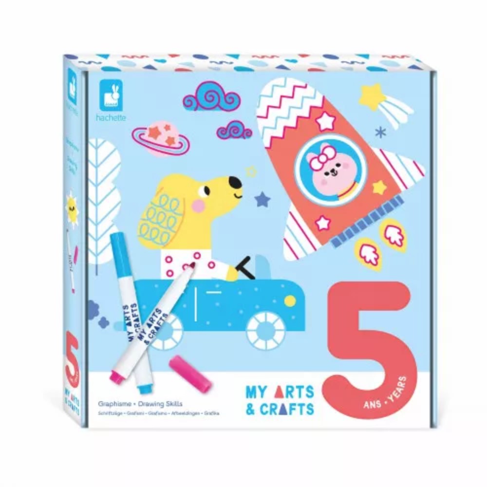 Janod Kids Craft Kit for Ages 5+ - Creative Drawing & Art Set for Children - Perfect for Birthday Gifts, Classroom Activities & Home Art Projects